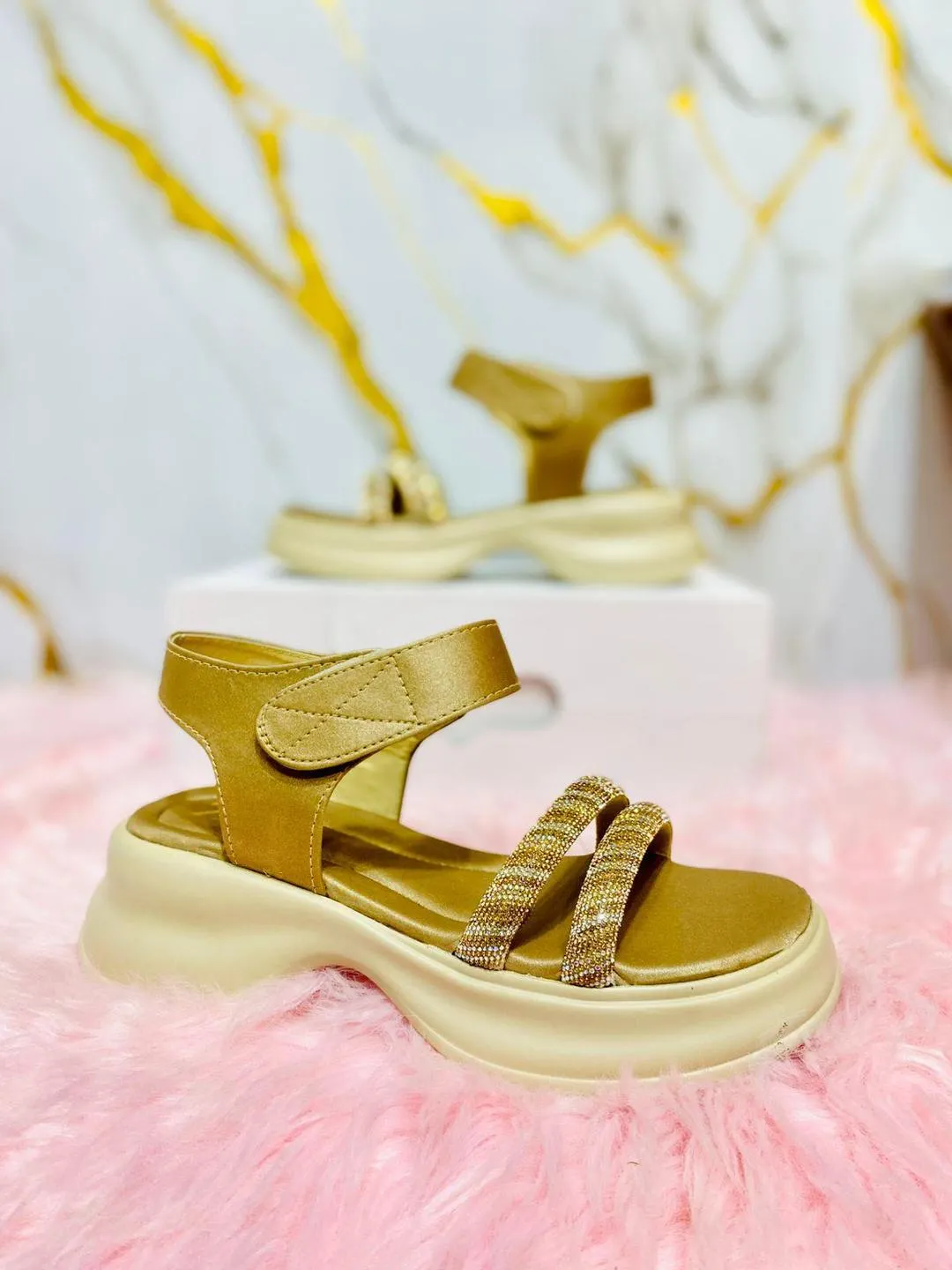 Gold Platform Sandals