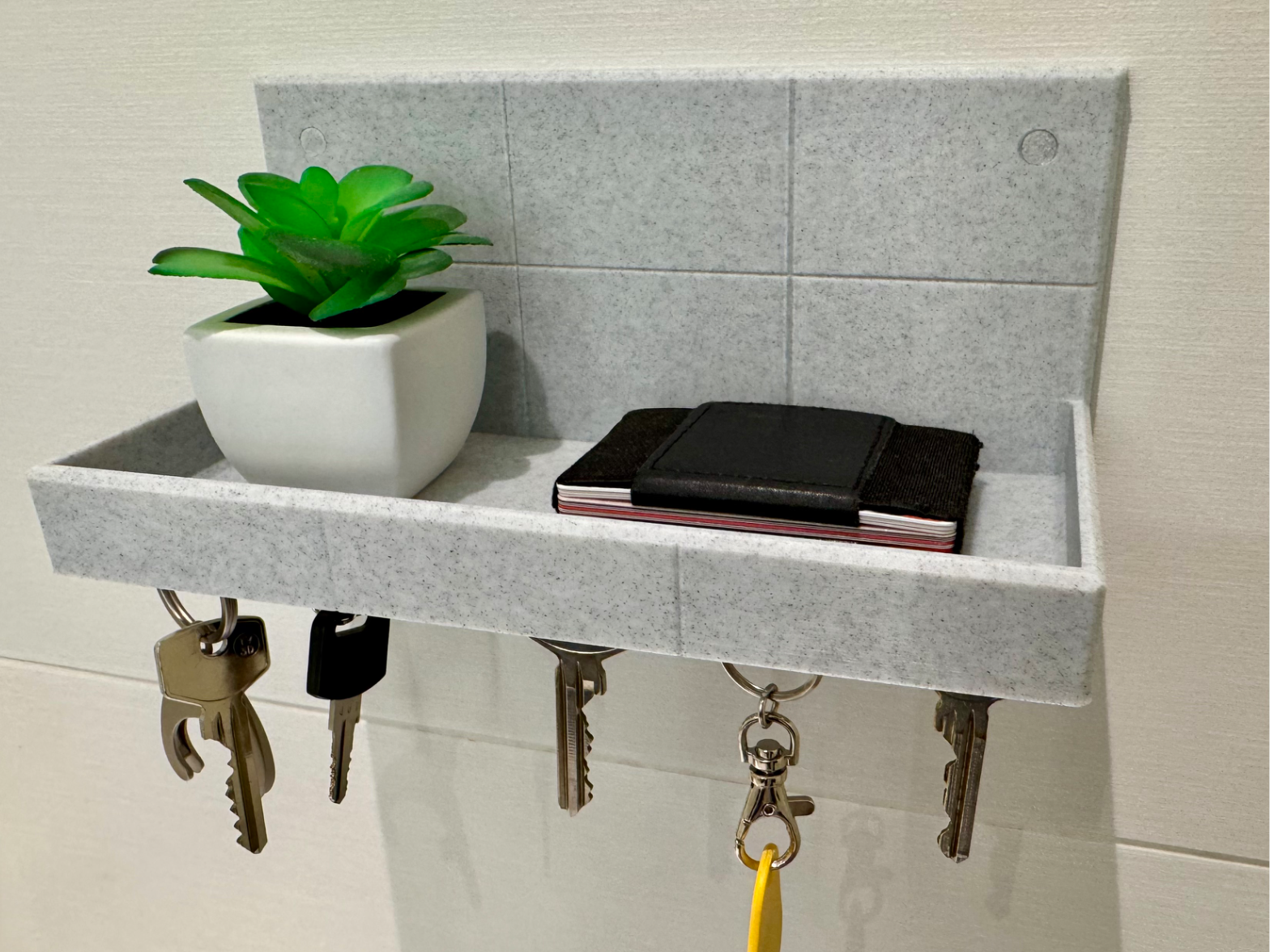 Marble White Shelf with Key Hanger ✨