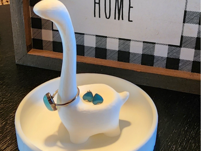 Ceramic Dinosaur Jewelry Holder