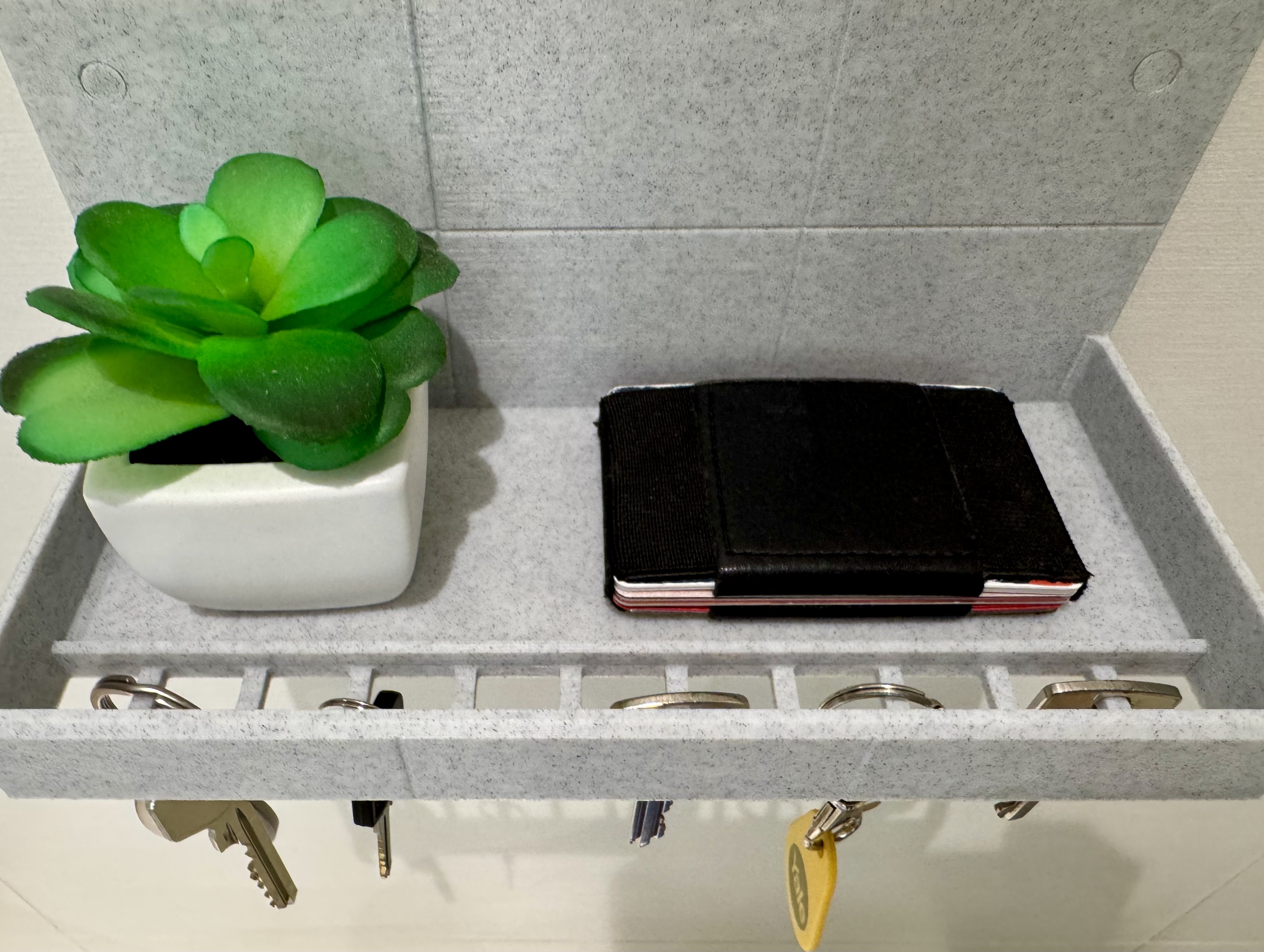 Marble White Shelf with Key Hanger ✨