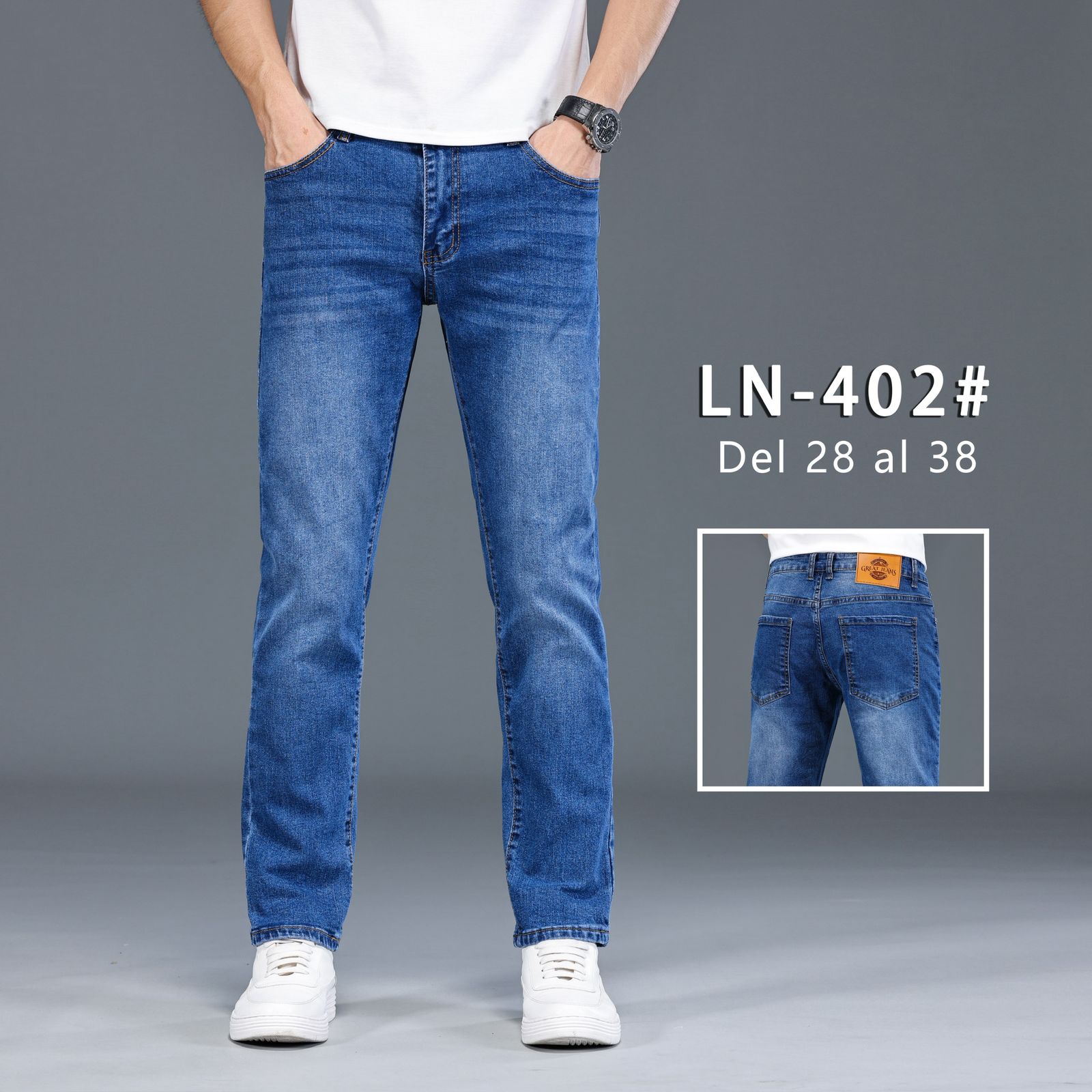 Pantalón vaquero azul LN-402