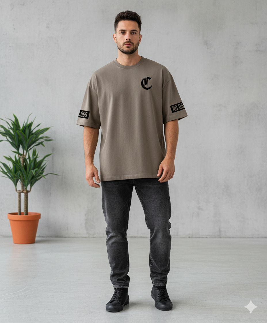 Playera Oversize Taupe