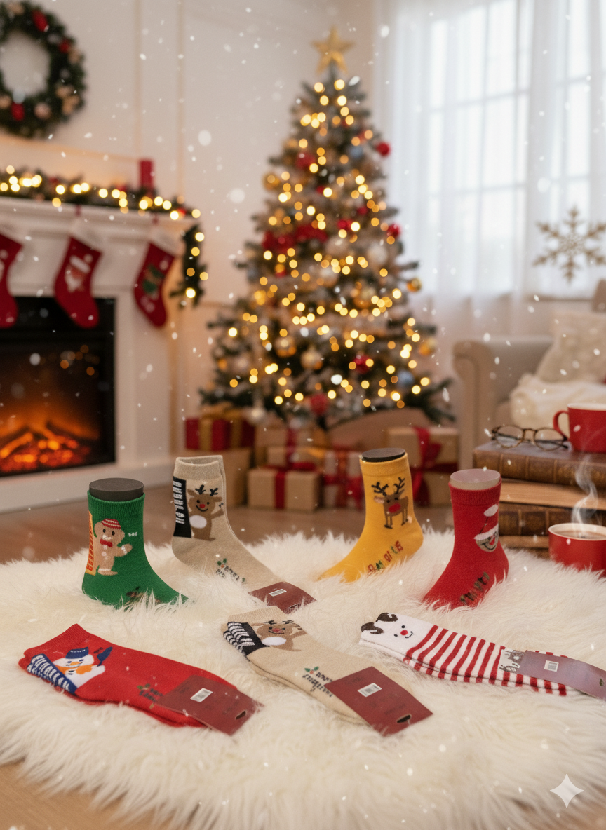 Calcetines navideños Unisex 9 a 15 años