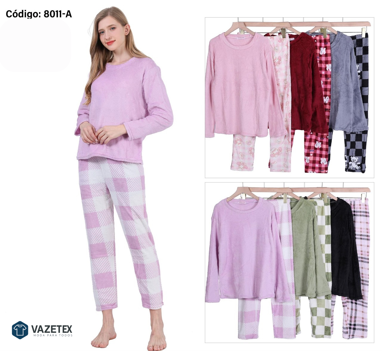 Pijama de felpa para mujer