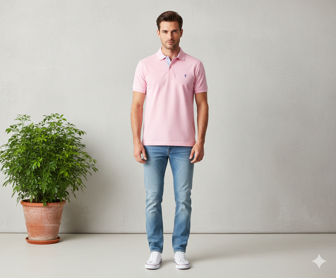 Camisa Polo color Perla