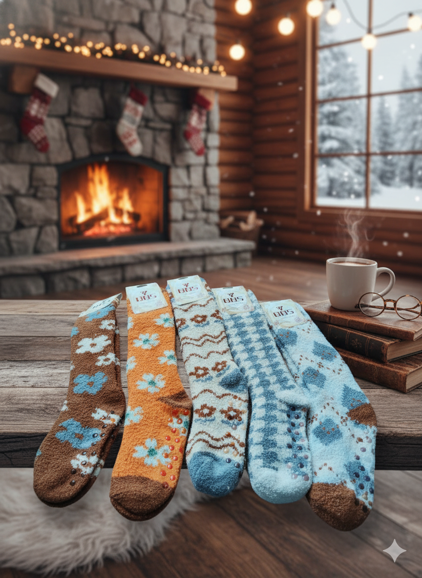 CALCETA AFELPADA ANTIDERRAPANTE