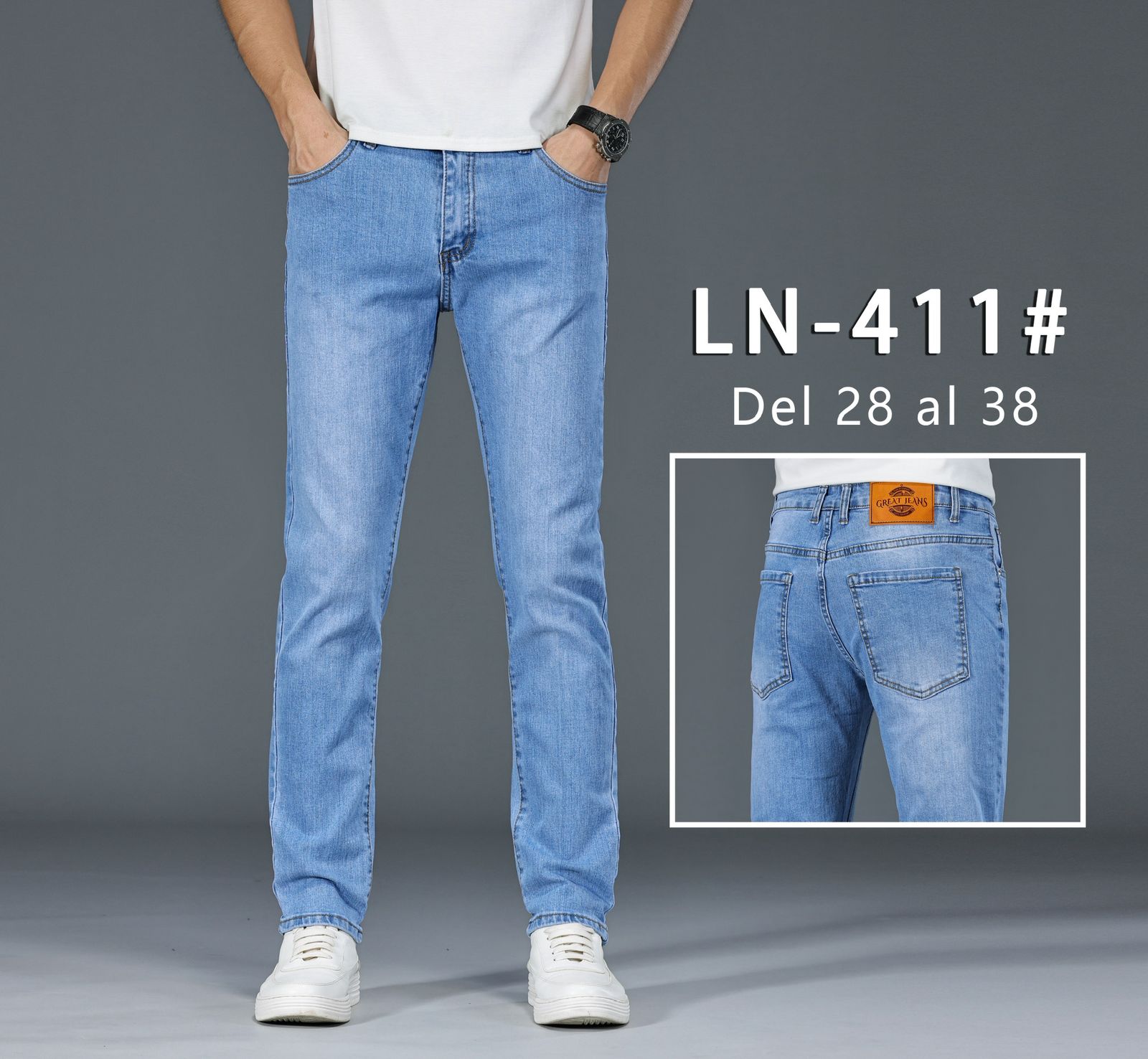 Jeans claro de Caballero LN-411
