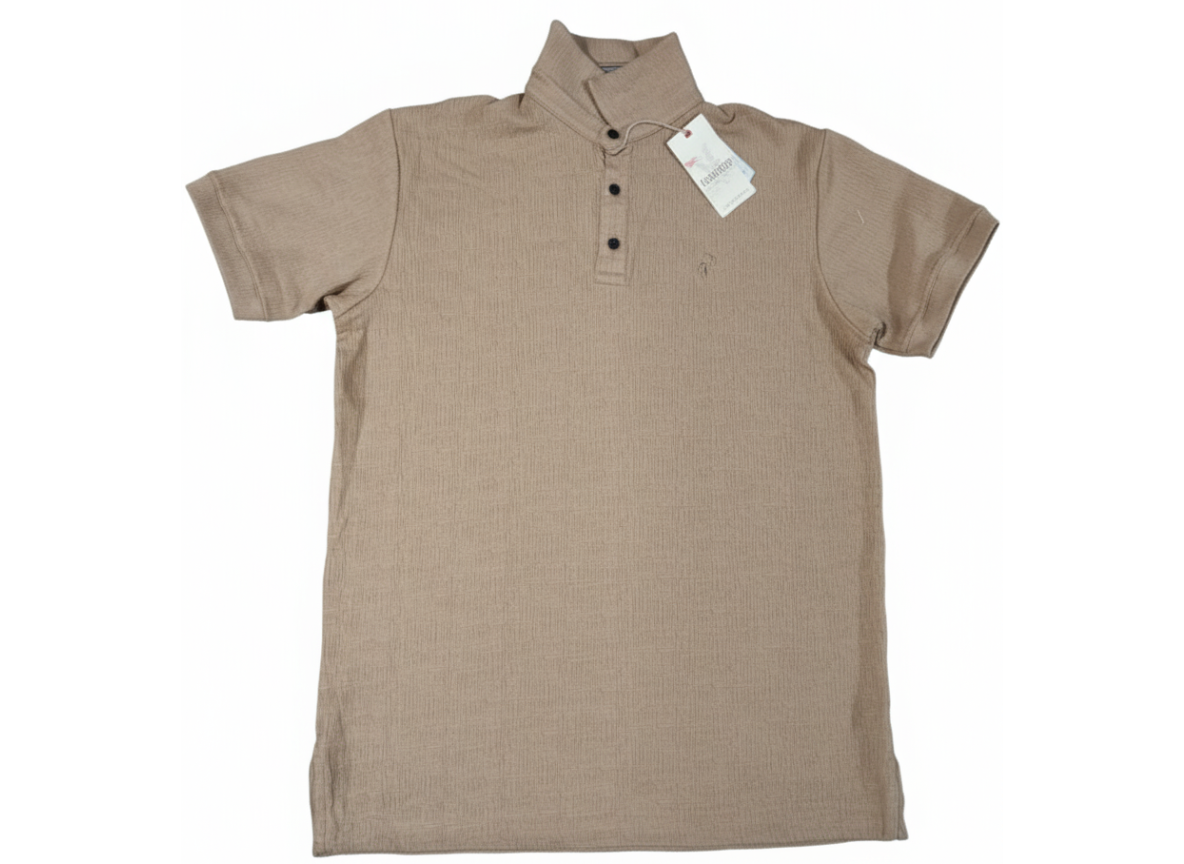 Camisa Polo Tejido color Galleta XXL