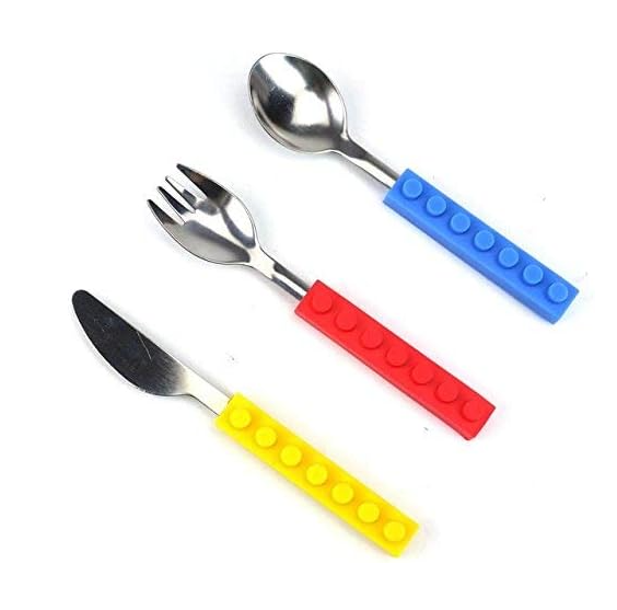 Building Brick Stacking Kids' Interlocking Brick Utensils