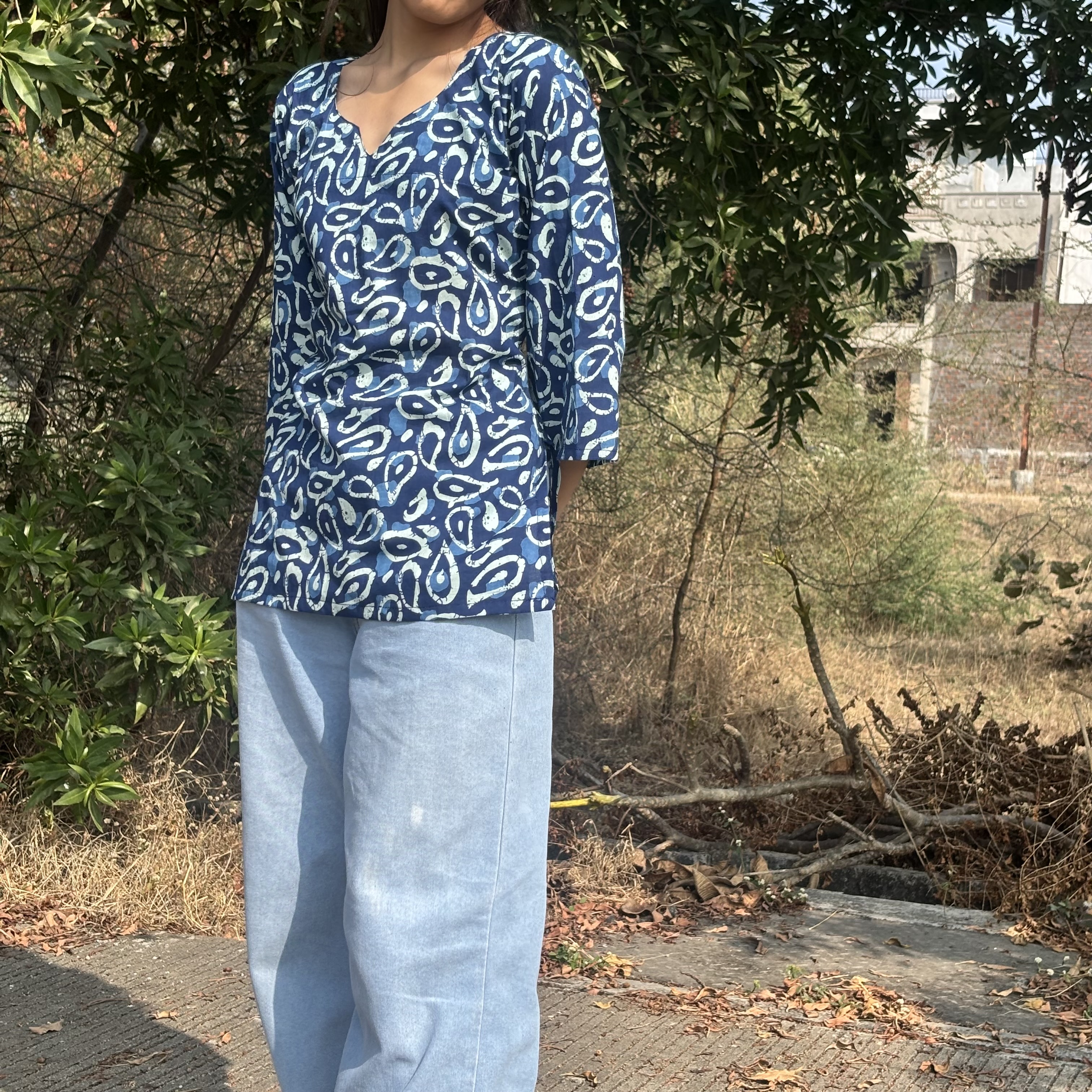 Indigo Block Print Kurti