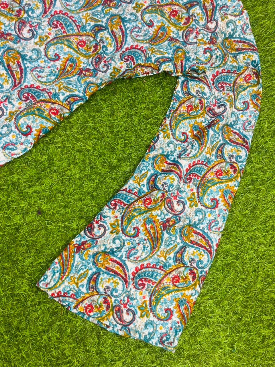Floral Print A-Line Kurti ( Cotton )