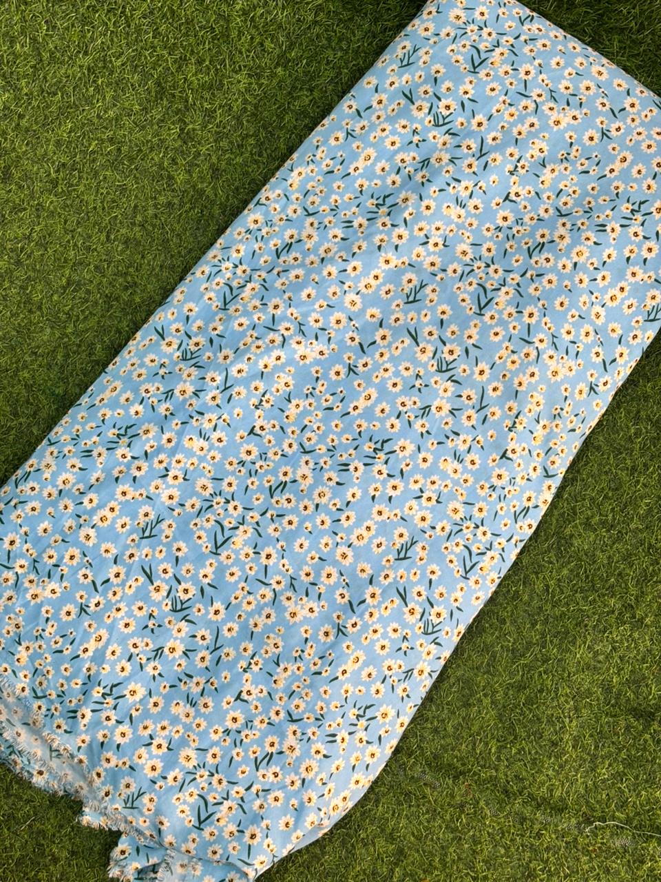 Blue Floral Printed Kurti