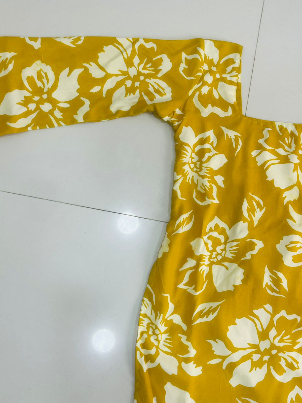 Yellow short kurti for girls