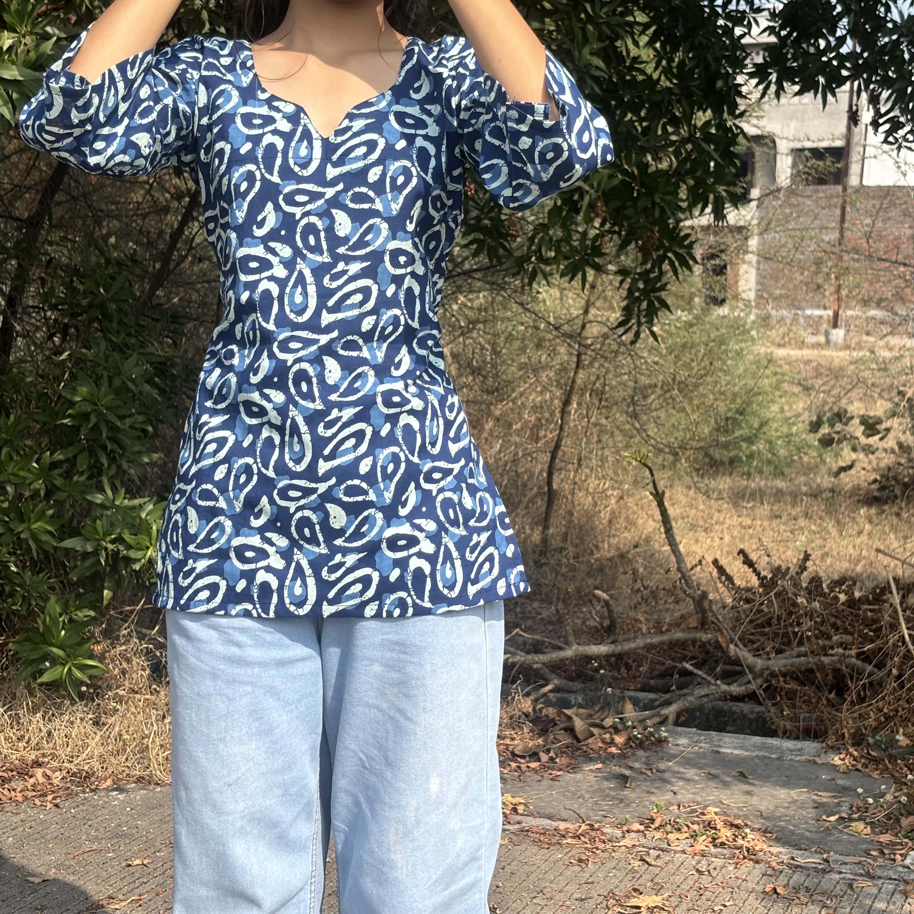Indigo Block Print Kurti