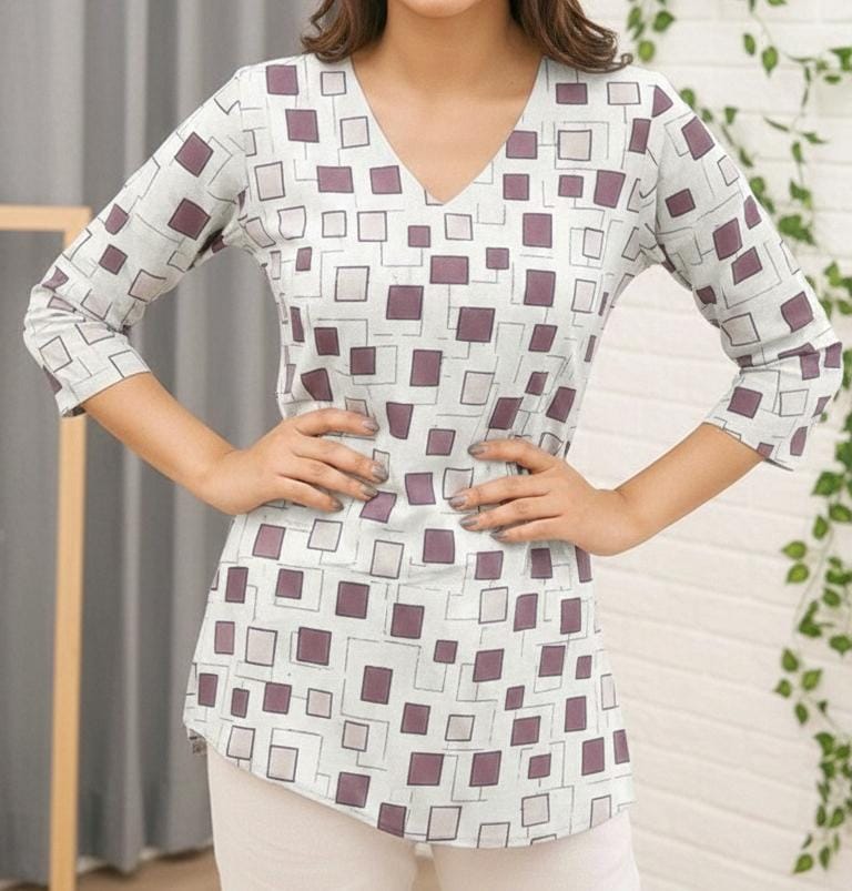 Geometric Print Tunic short kurti
