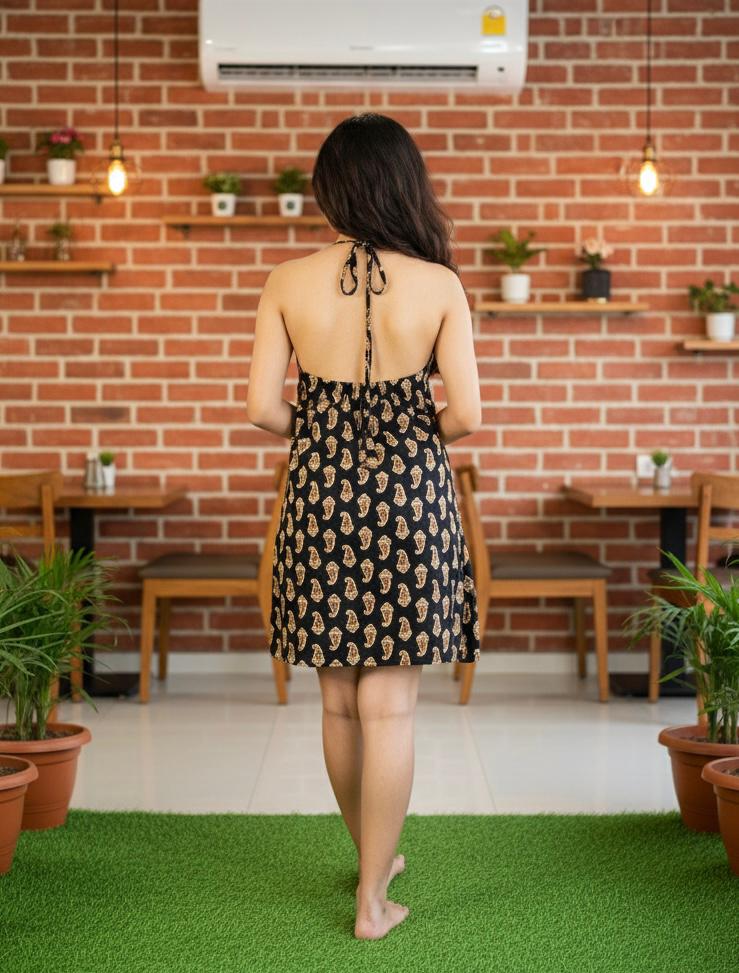 Women's Halter Neck Short Kurti