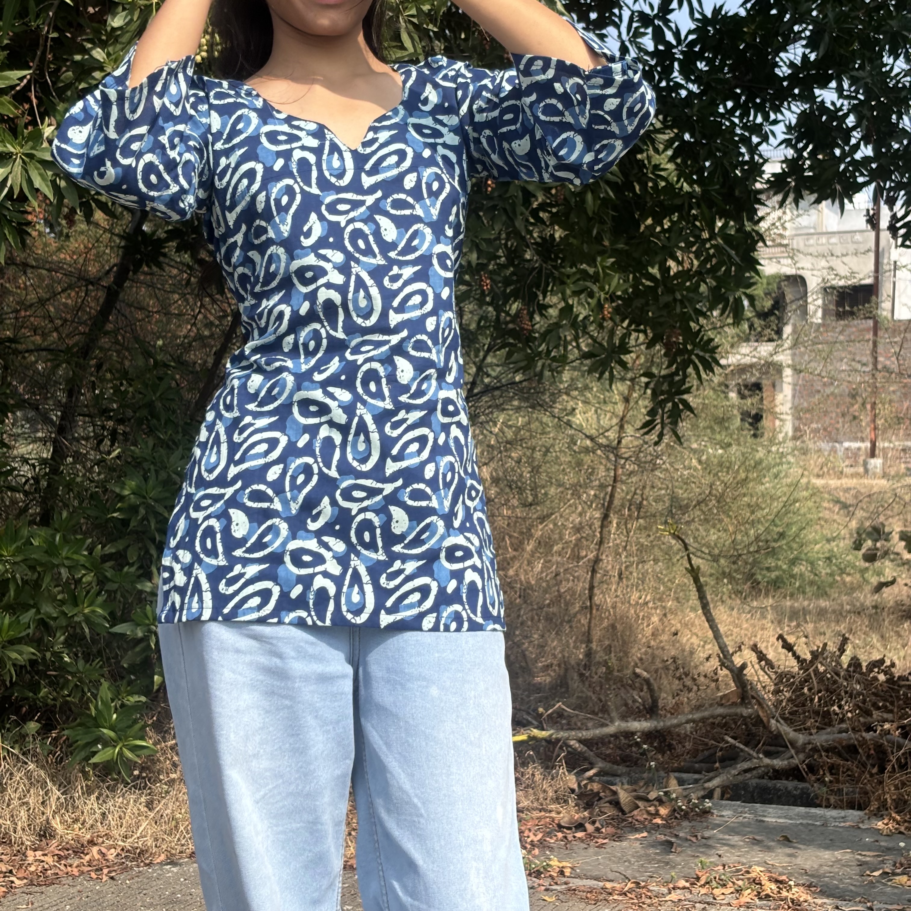 Indigo Block Print Kurti