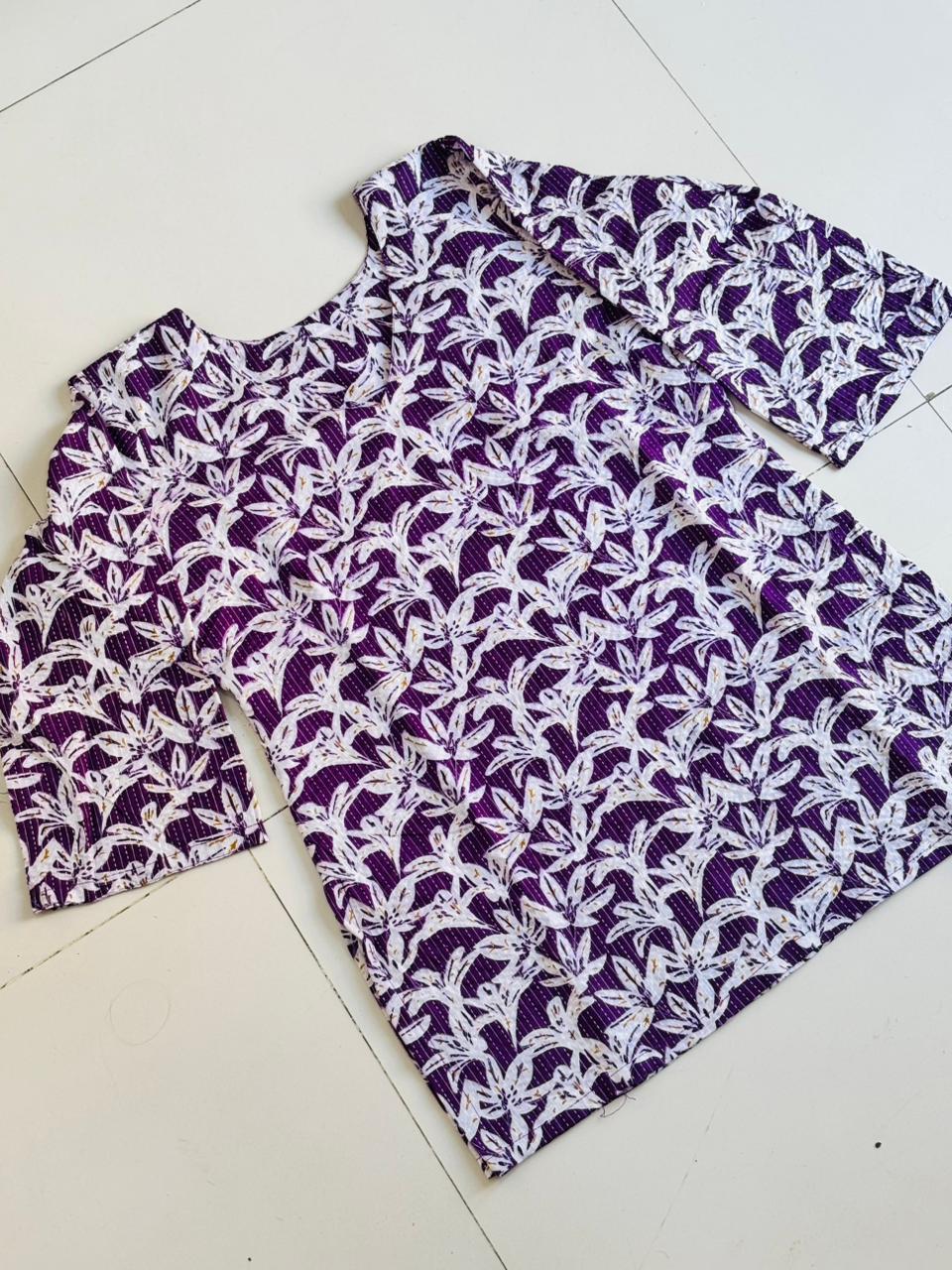 Floral Print Cotton Kurti