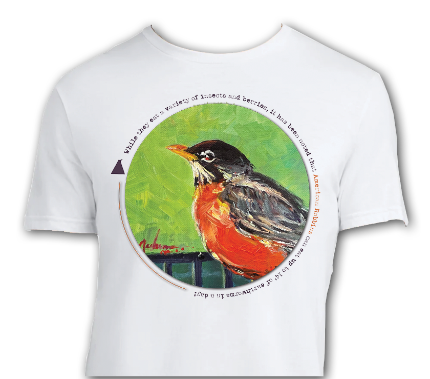 American Robin Painted T-Shirt