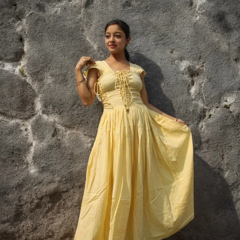RAPUNZEL'S QUEST lll ~ Front & Side Lace Up Corset Style Vintage theme  Summer Dress / Party Wear.