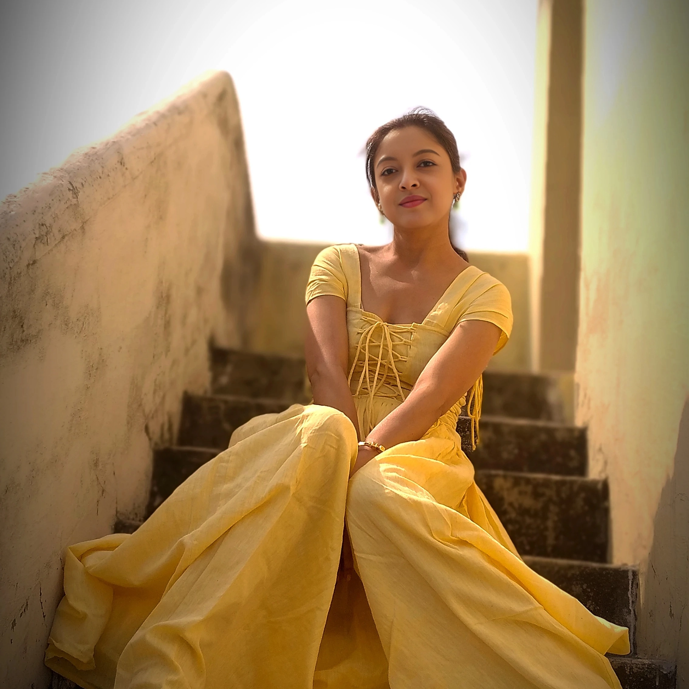 RAPUNZEL'S QUEST lll ~ Front & Side Lace Up Corset Style Vintage theme  Summer Dress / Party Wear.