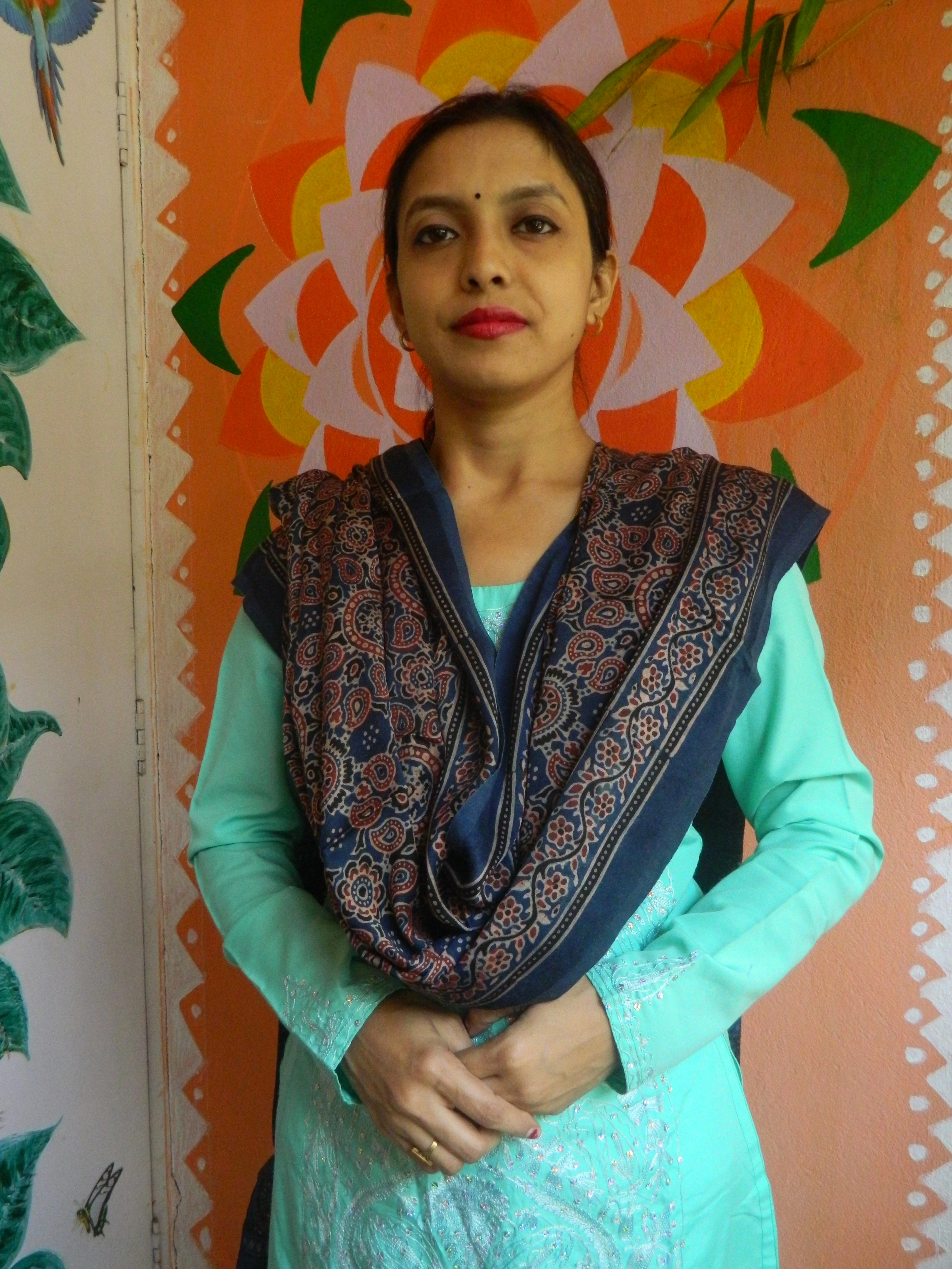 Resham - Indigo Blue Ajrakh-printed Premium Modal Silk Dupatta --Sustainably Fashionable.