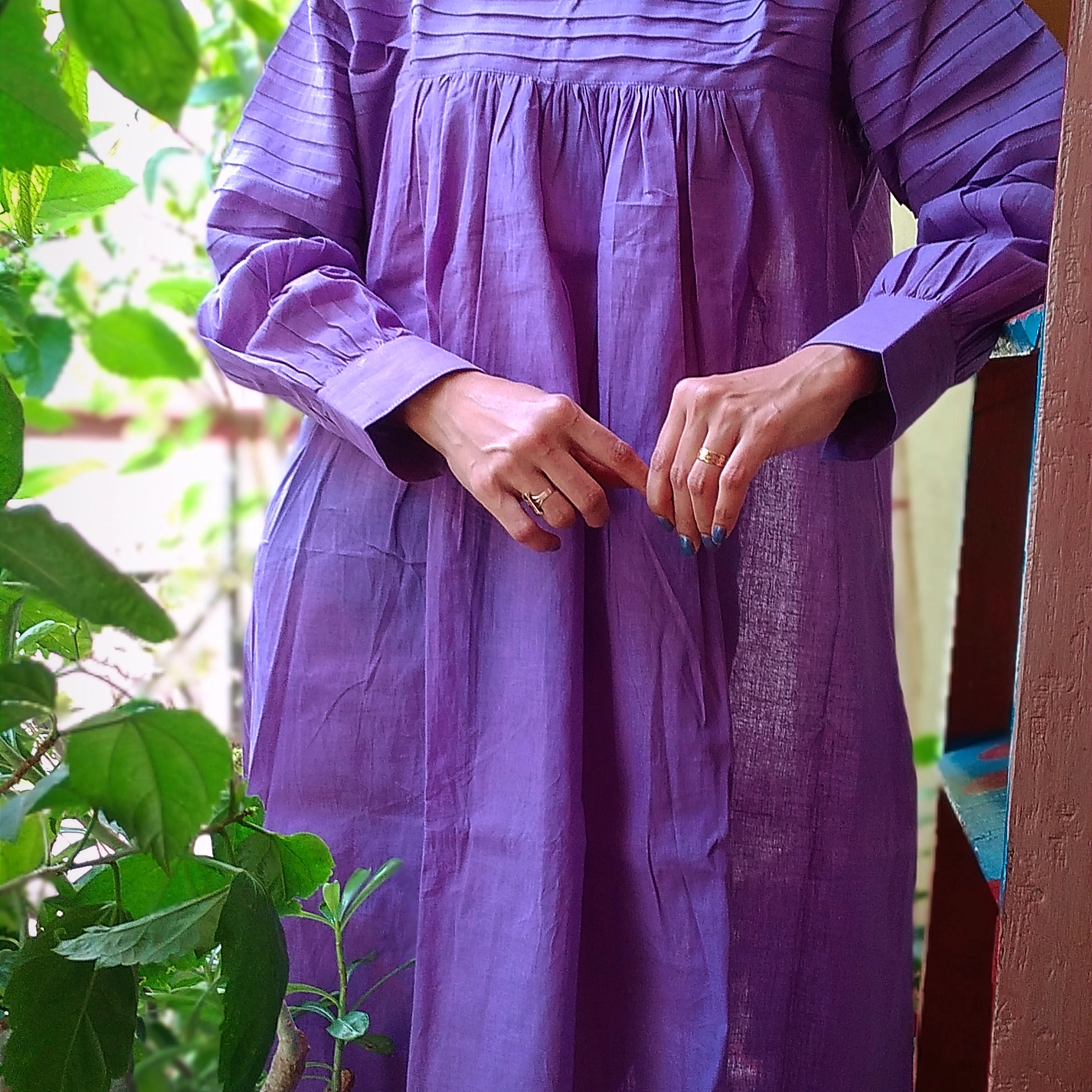 SONGS OF SILENCE II- Handmade Pleated and Flared Summer Cotton Designer wear / Party Wear.