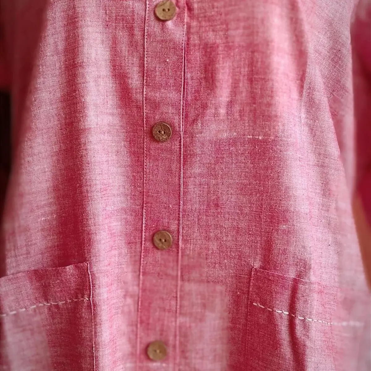 CRYSTAL lll- Tie Knot 3 Quater Sleeves Flared Belted Summer Cotton Designer wear.