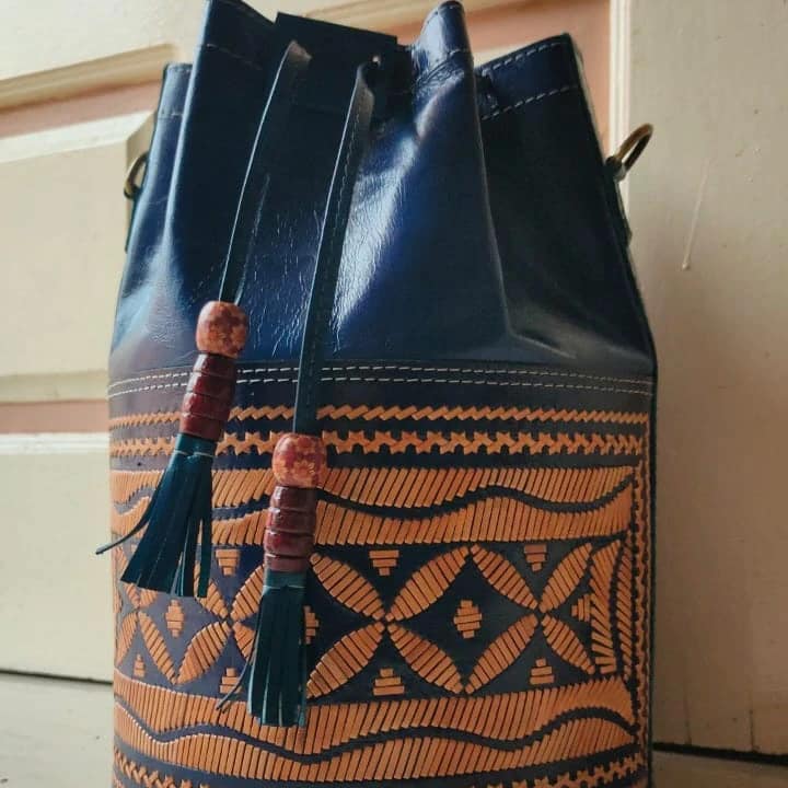 ODYSSEY -HandCrafted and Embroidered Cruelty Free Batua Styled Leather Bag