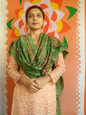 Algae Green - Bengal Nakshi Kantha Embroidered Tussar Gicha Silk Handloom Duppatta.
