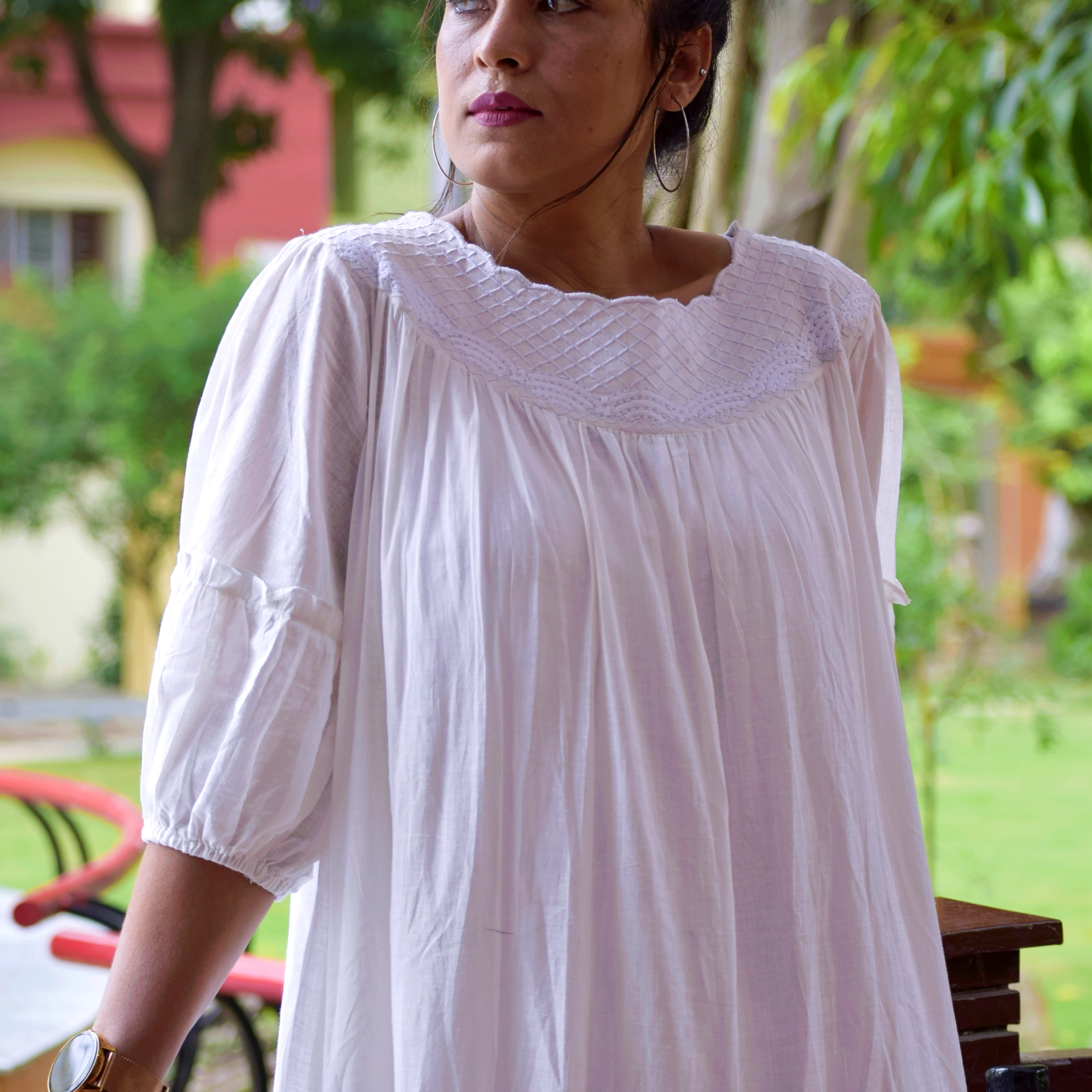 SIROCCO - Tiered Flared & Embroidered Long Boho Casual Wear / Summer Dress / Party Wear.