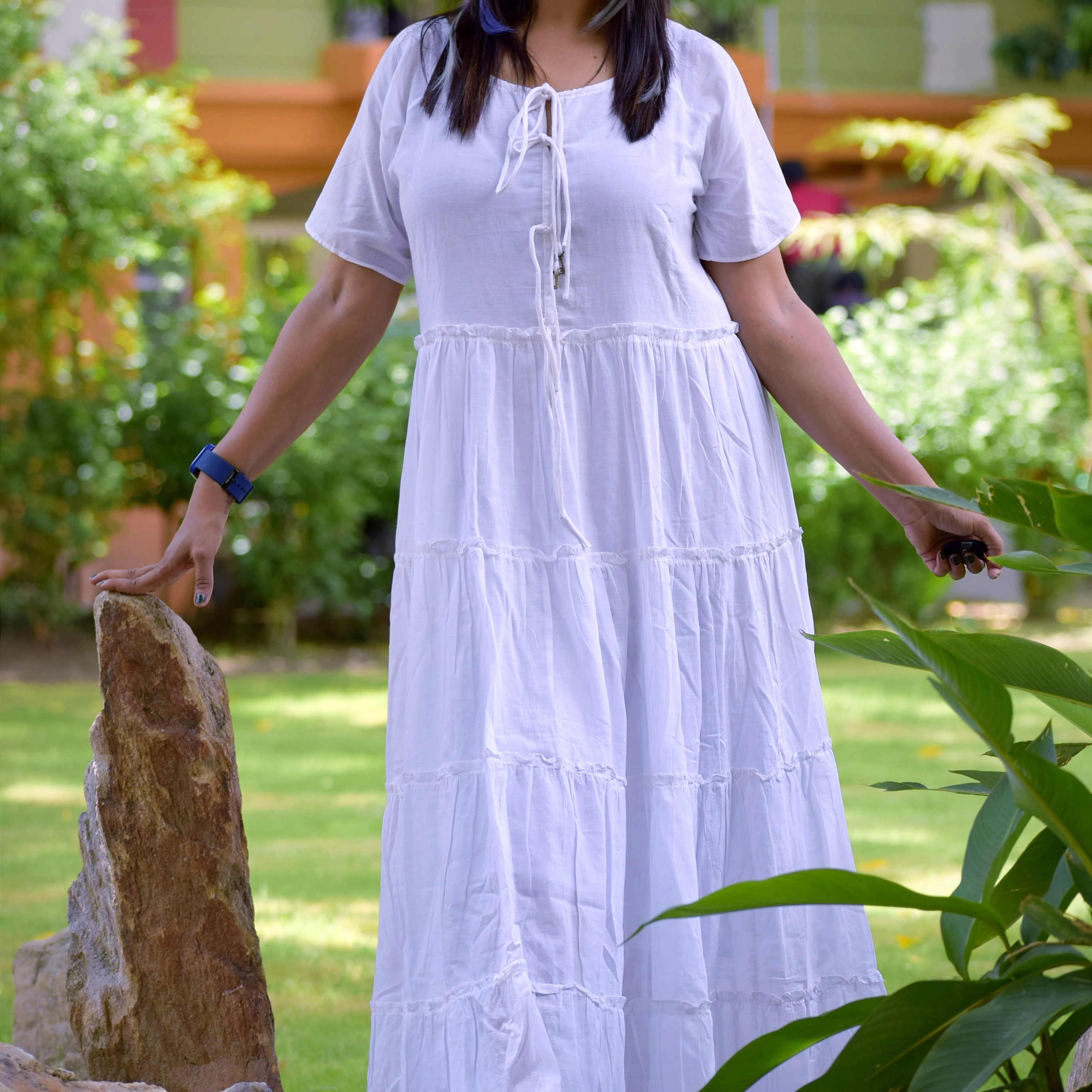 SUNDOWNERS COURSE -Tiered Long Boho Styled Elegant Designer Dress for Summer.