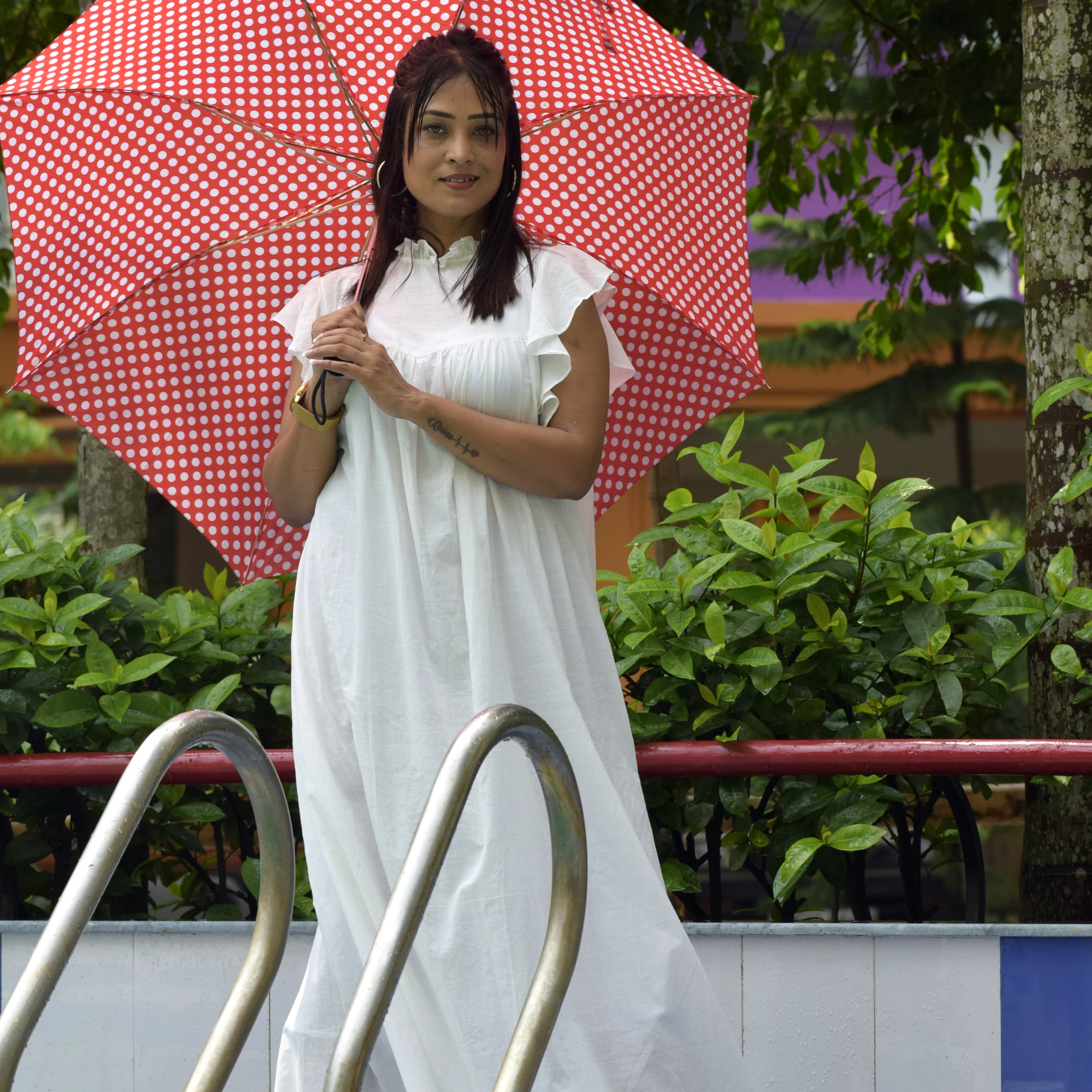 ANEMONES FLIGHT -  Ruffled Cap Sleeves ,Embroidered Casual Retro Celebration Dress For Summer .