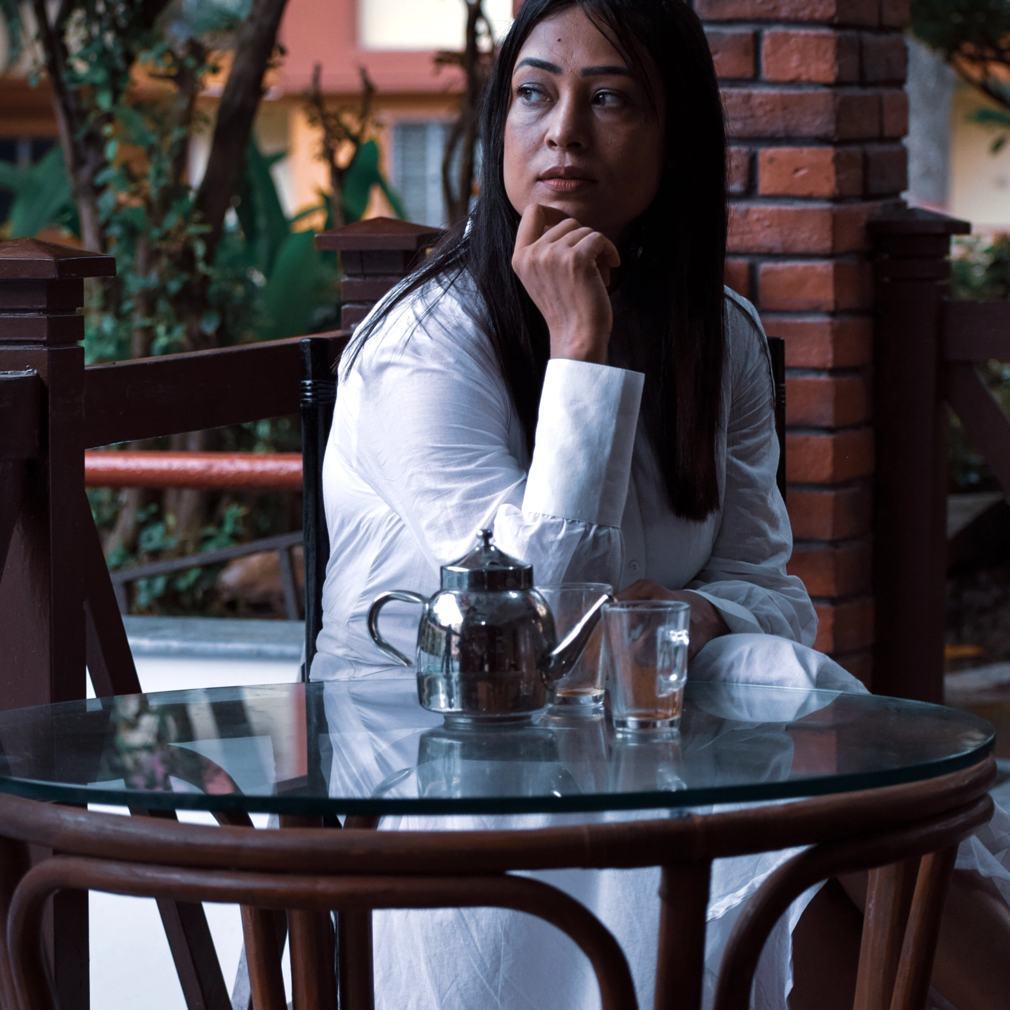 ZEPHYR -Tiered Buttoned front Mandarin Collar,buttoned cuff Man’s shirt sleeve Designerwear.