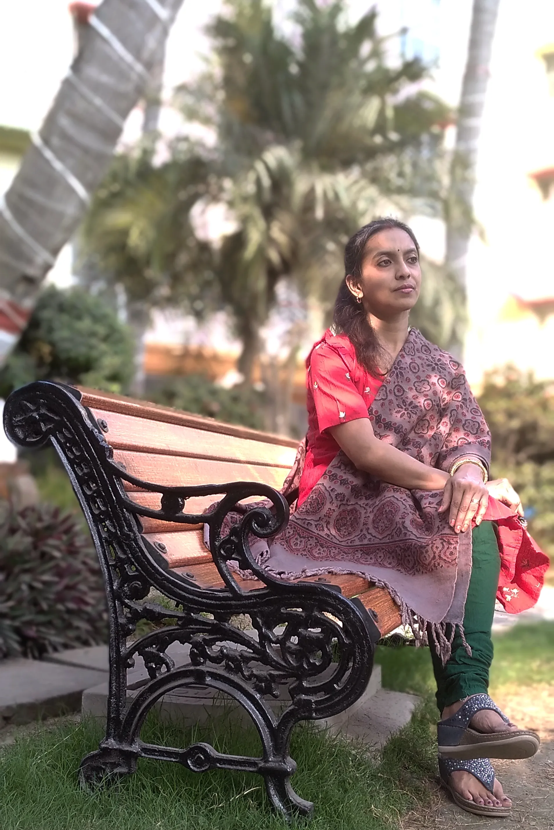 Zayan - Ajrakh-Printed Premium HandWoven Khadar Cotton Shawls - Earthy Purplish Grey