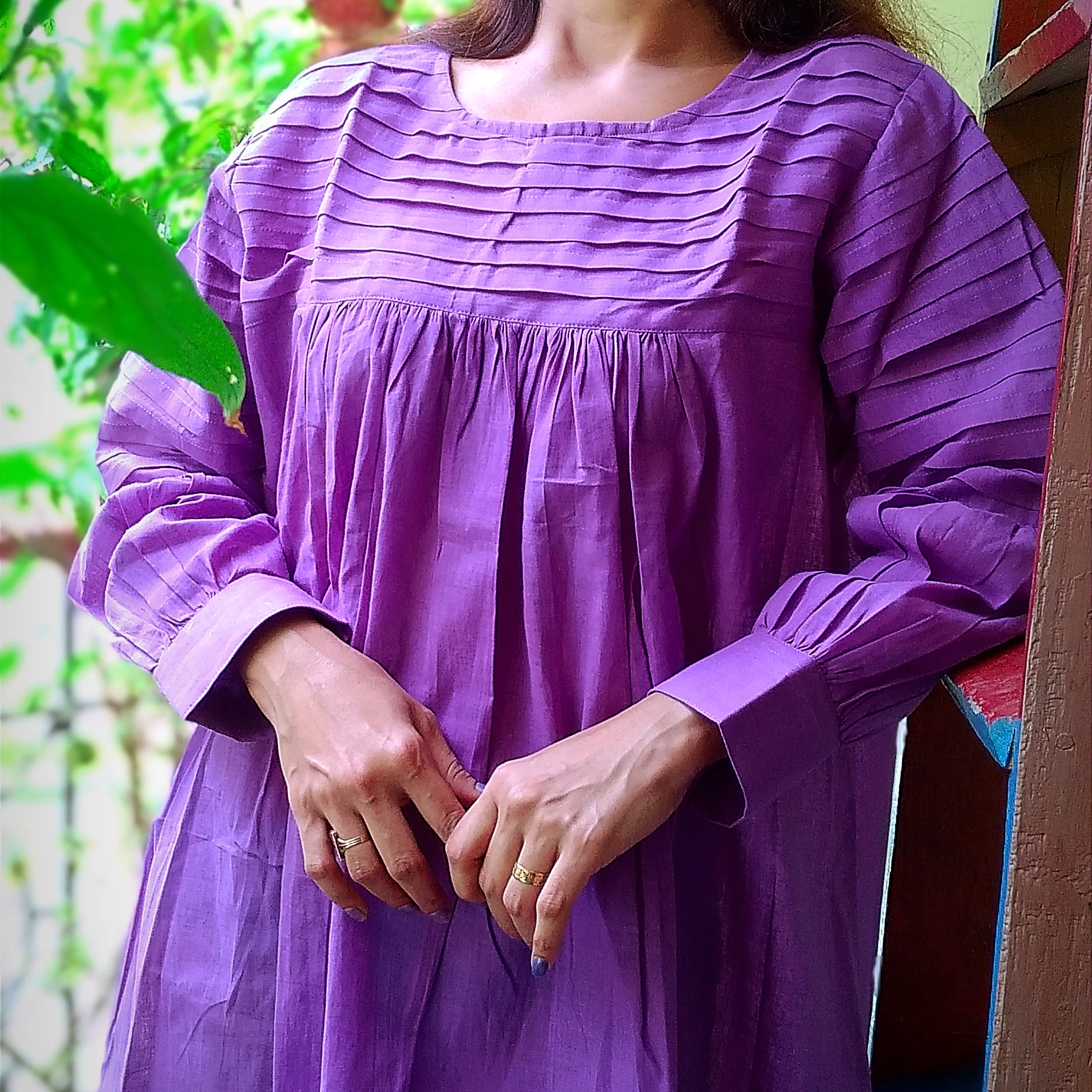 SONGS OF SILENCE II- Handmade Pleated and Flared Summer Cotton Designer wear / Party Wear.