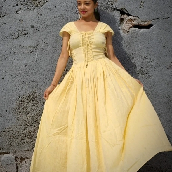 RAPUNZEL'S QUEST lll ~ Front & Side Lace Up Corset Style Vintage theme  Summer Dress / Party Wear.