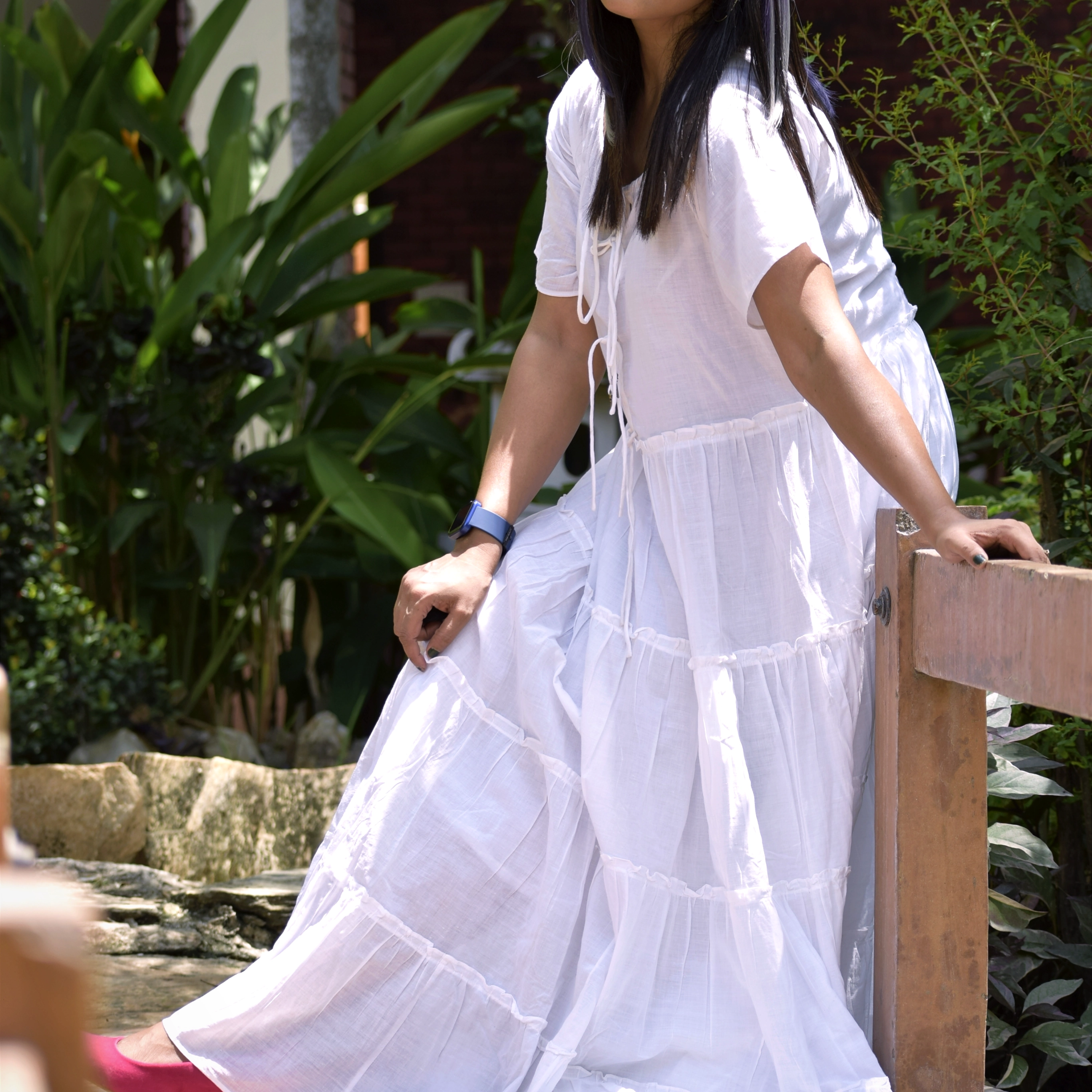 SUNDOWNERS COURSE -Tiered Long Boho Styled Elegant Designer Dress for Summer.