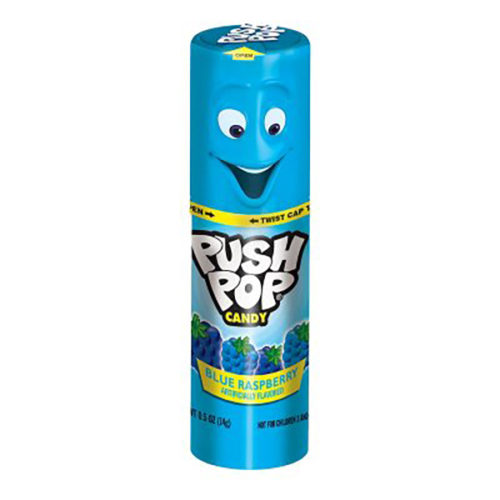 Push Pop sabor frambuesa azul