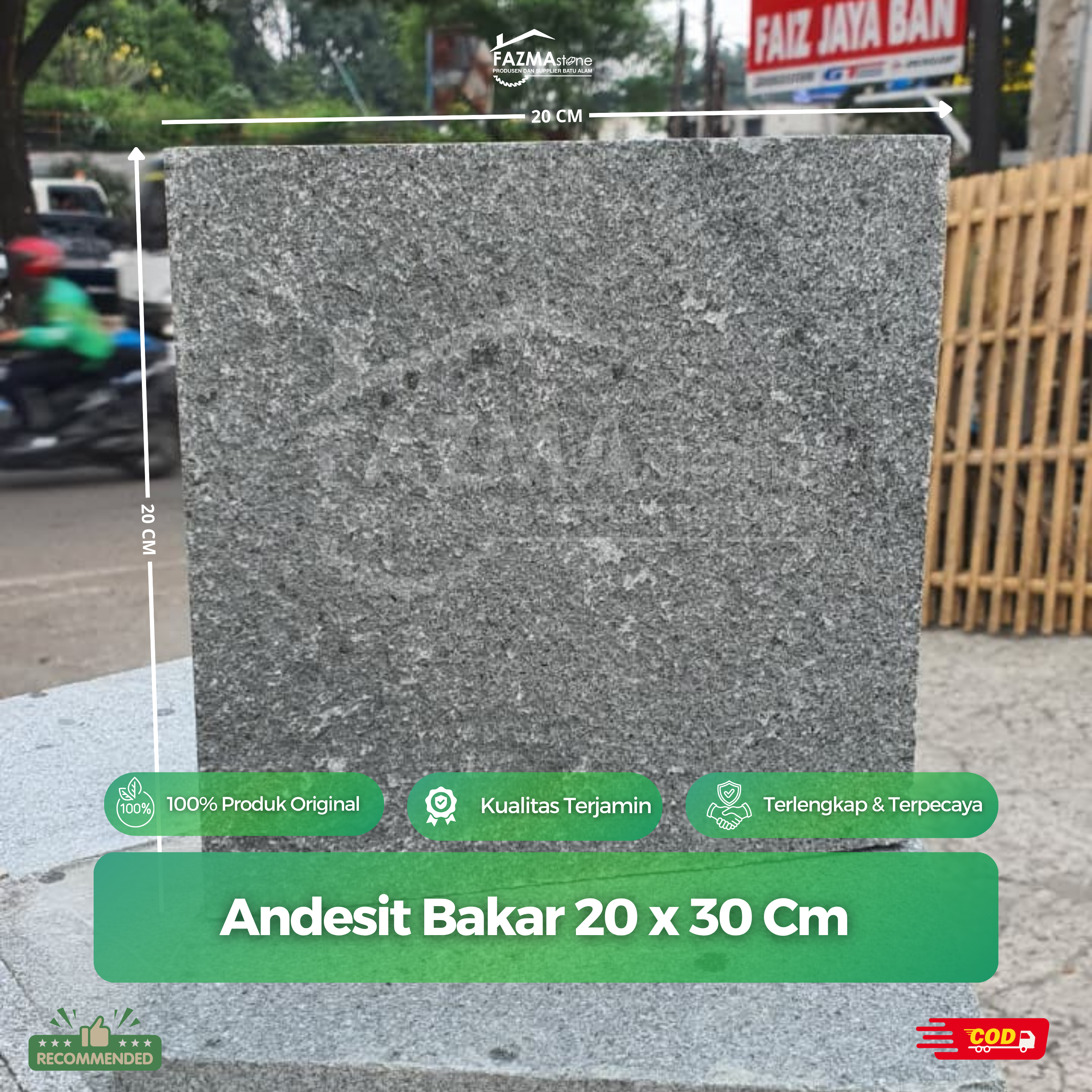 Andesit Bakar 20 x 30 Cm
