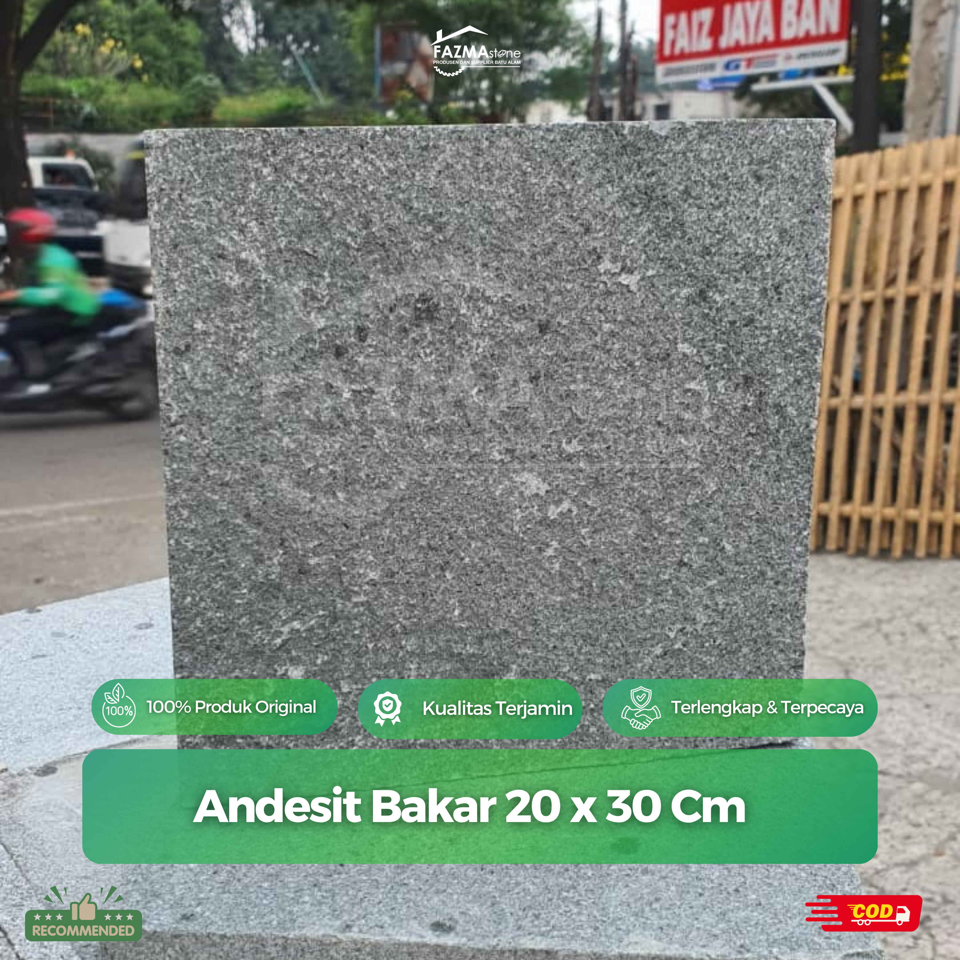 Andesit Bakar 20 x 30 Cm