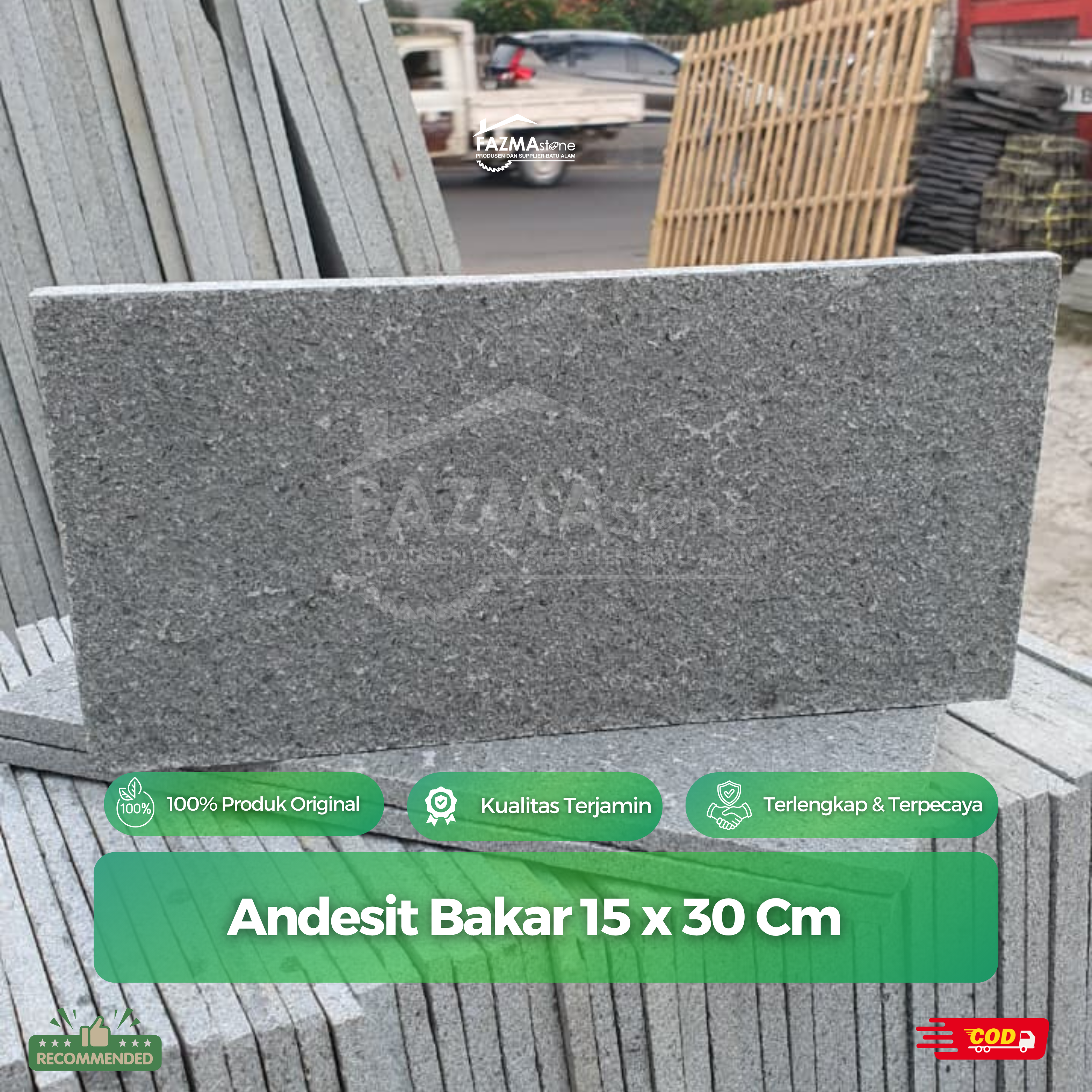 Andesit Bakar 15 x 30 Cm