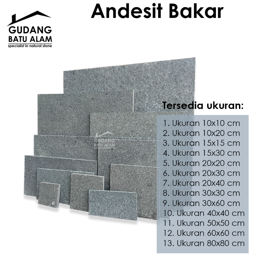 Andesit Bakar 20 x 30 Cm