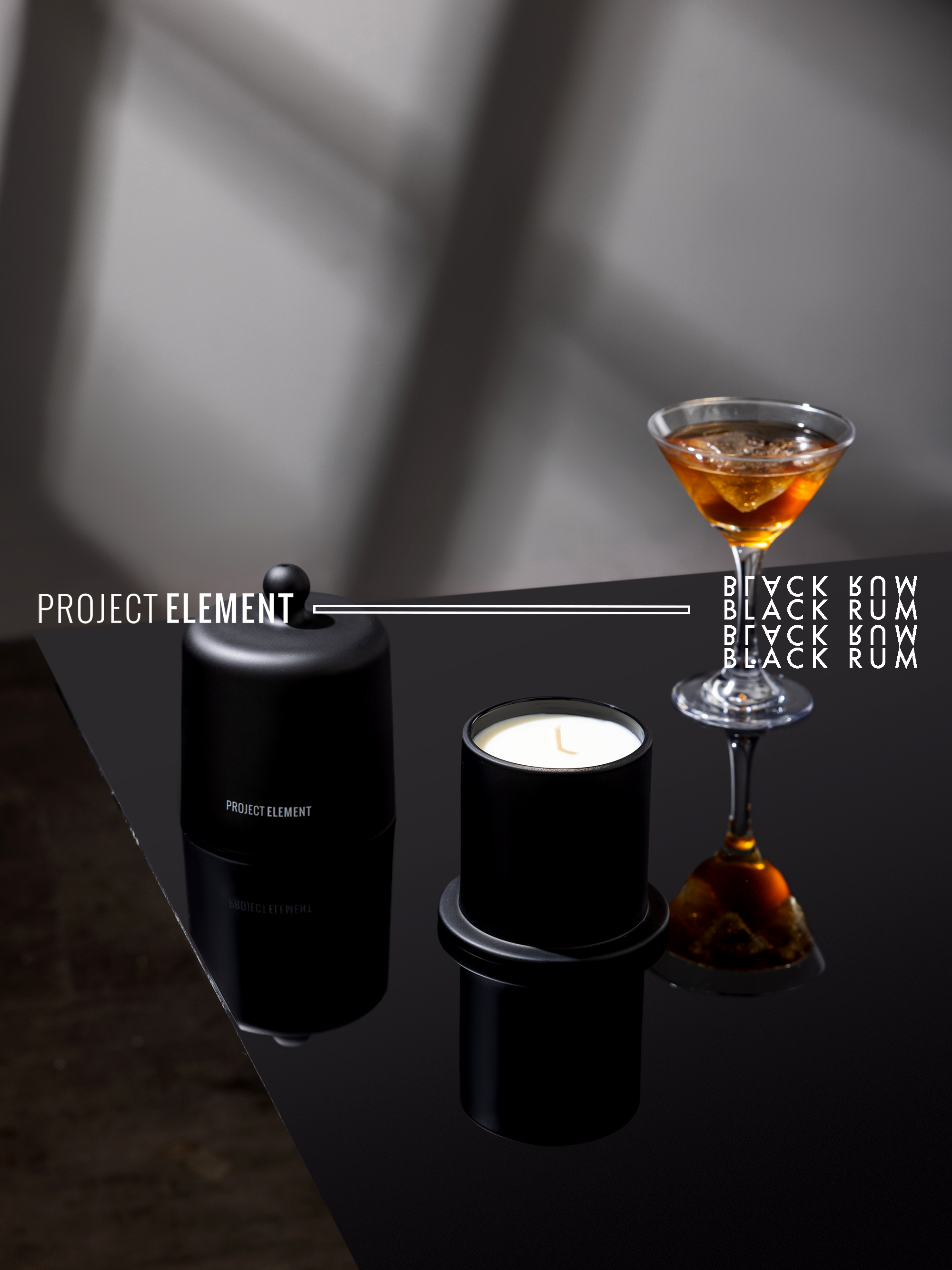 PROJECT ELEMENT Black Rum Scented Candle