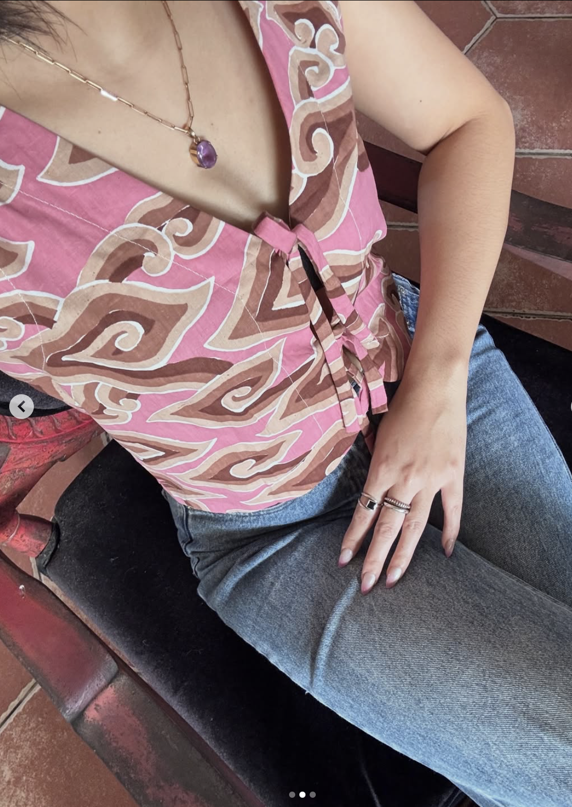 Batik Singlet/Crop Top