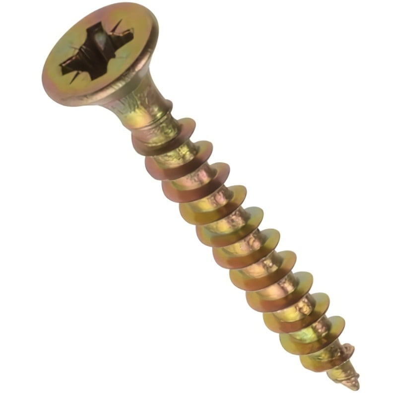 Yellow Zinc Wood Screw
