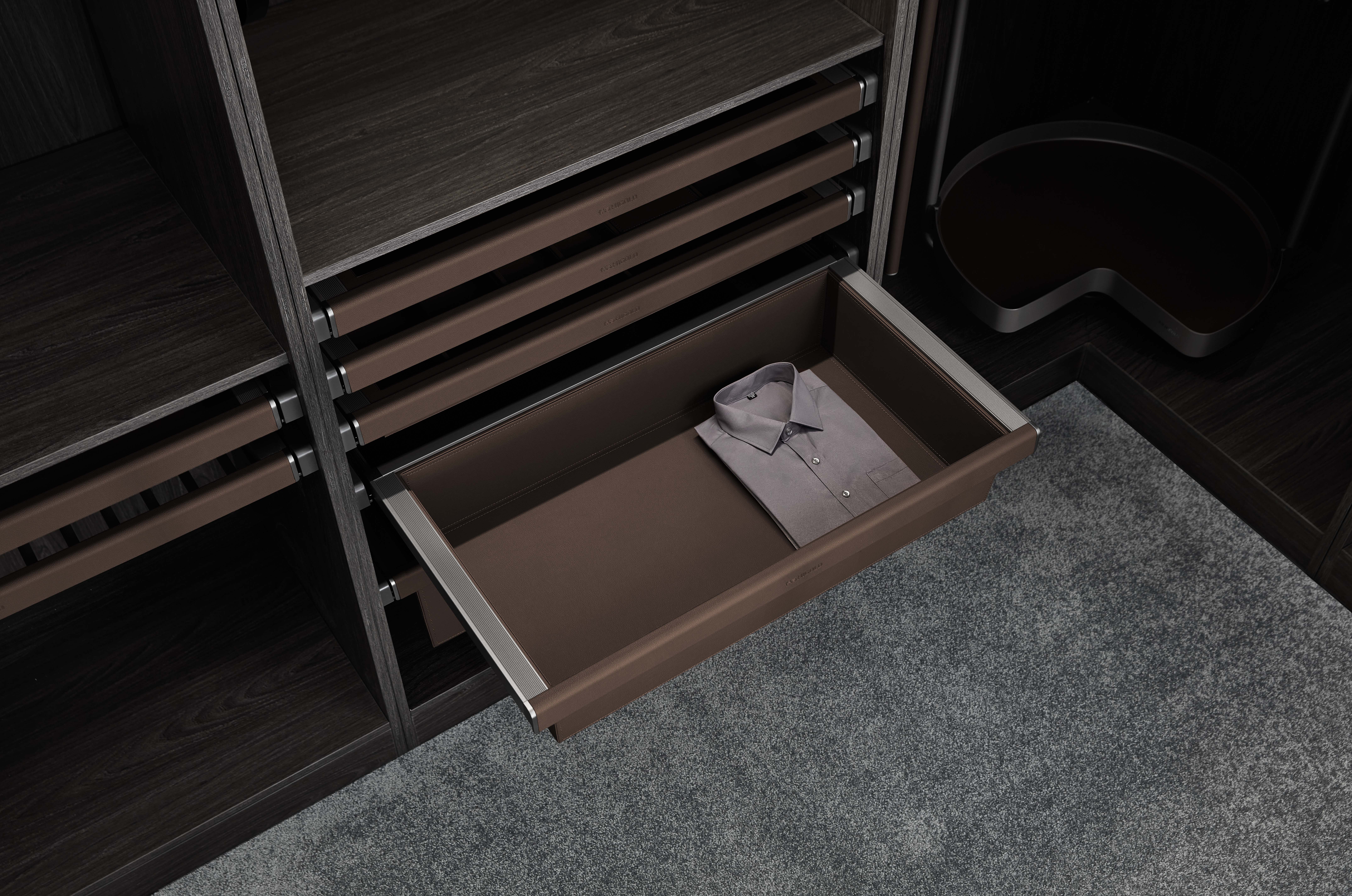 706331S-B2.0 Series Shallow Leather Basket-600mm