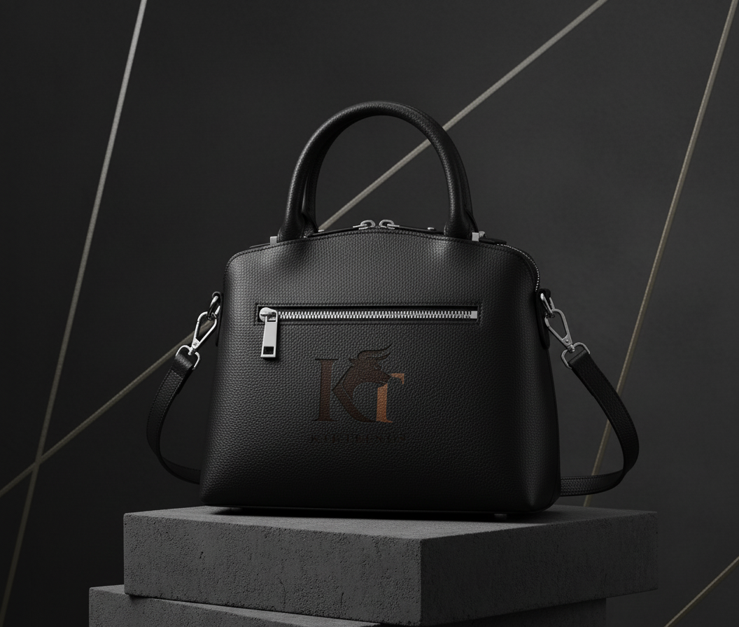 KAB TRENDS – Midnight Charm Black Leather Bag
