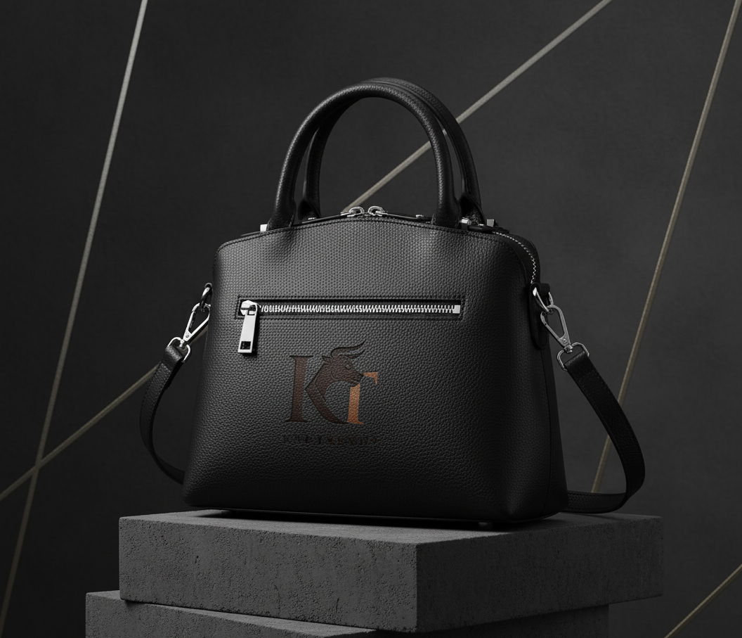 KAB TRENDS – Midnight Charm Black Leather Bag