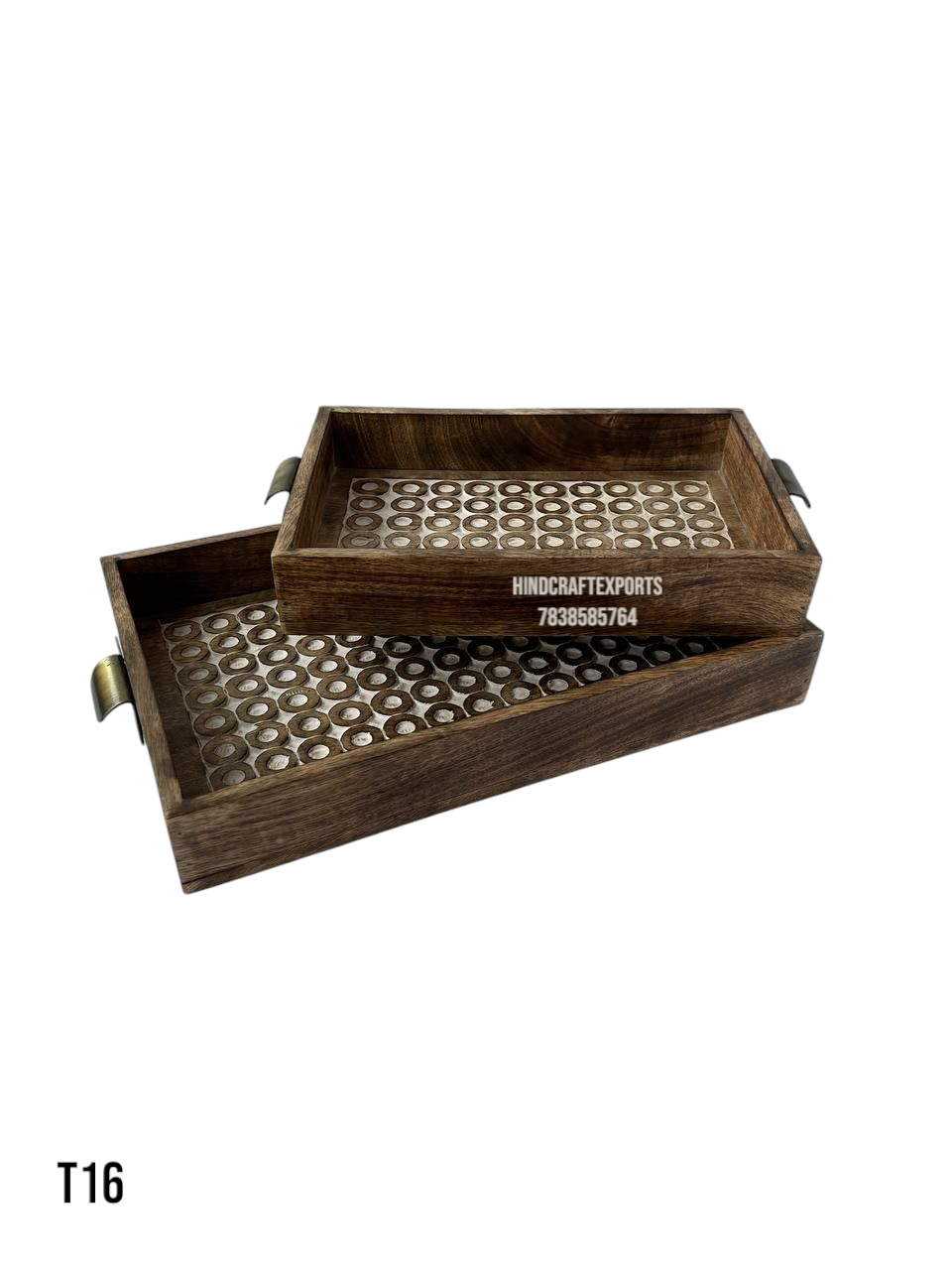Wooden Serving Tray Set